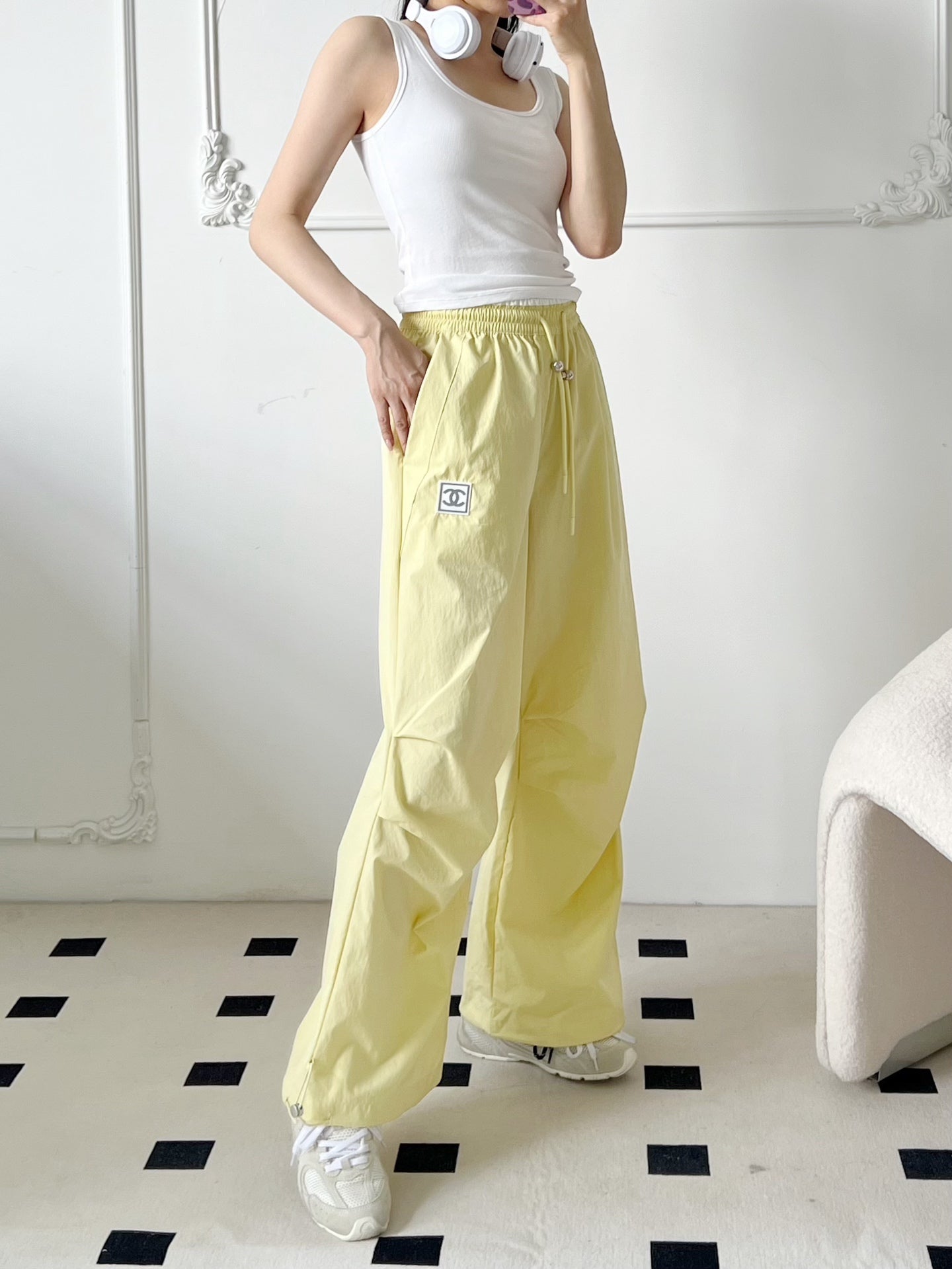 C*nel 25ss cotton wide-leg cargo pants