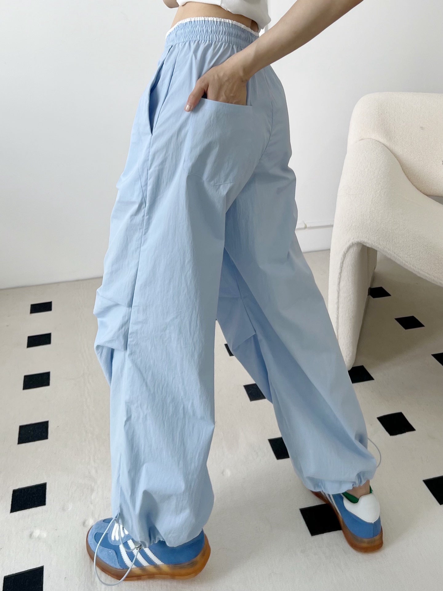 C*nel 25ss cotton wide-leg cargo pants