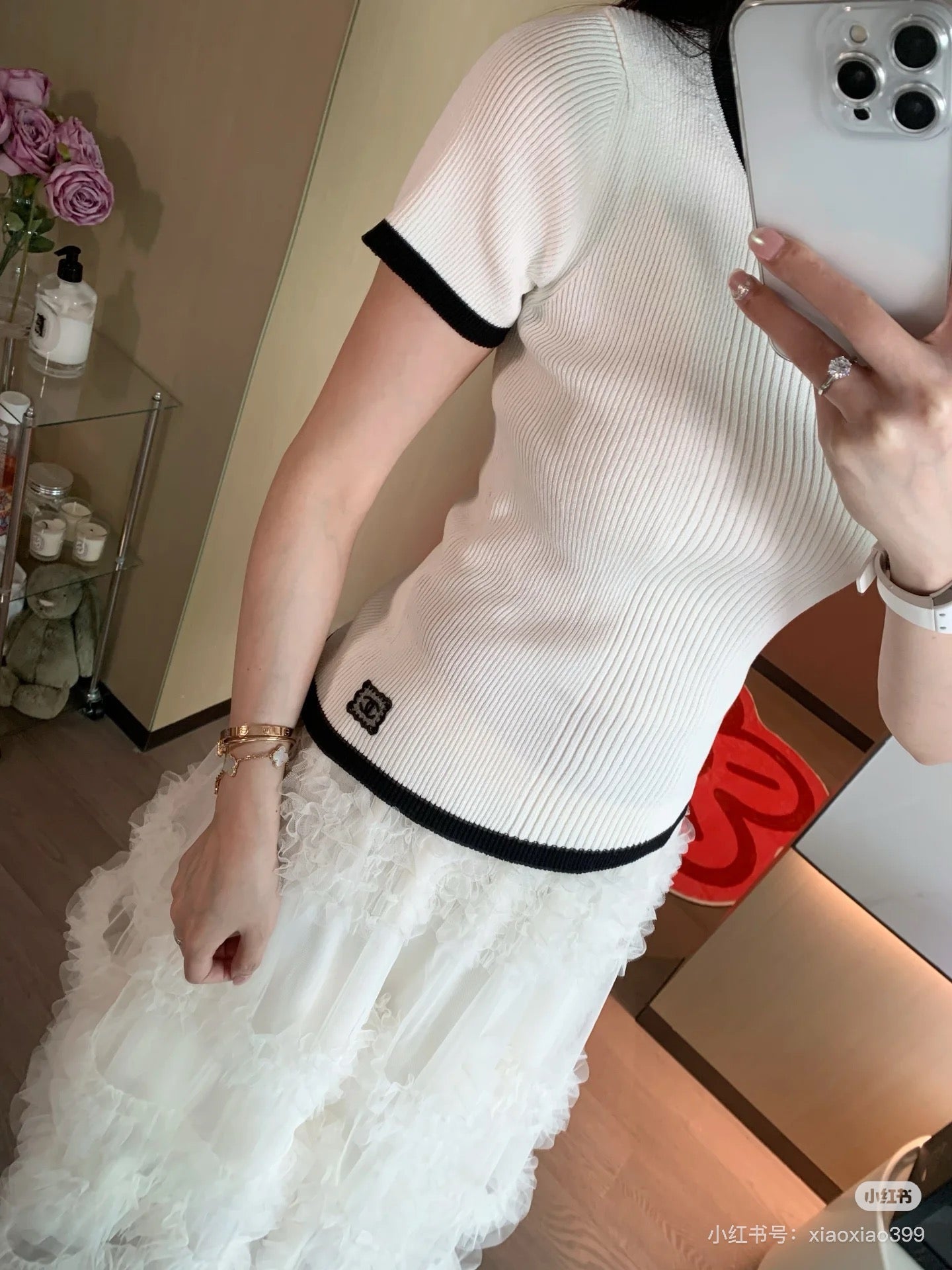 C*nel 25ss colorblock knitted top