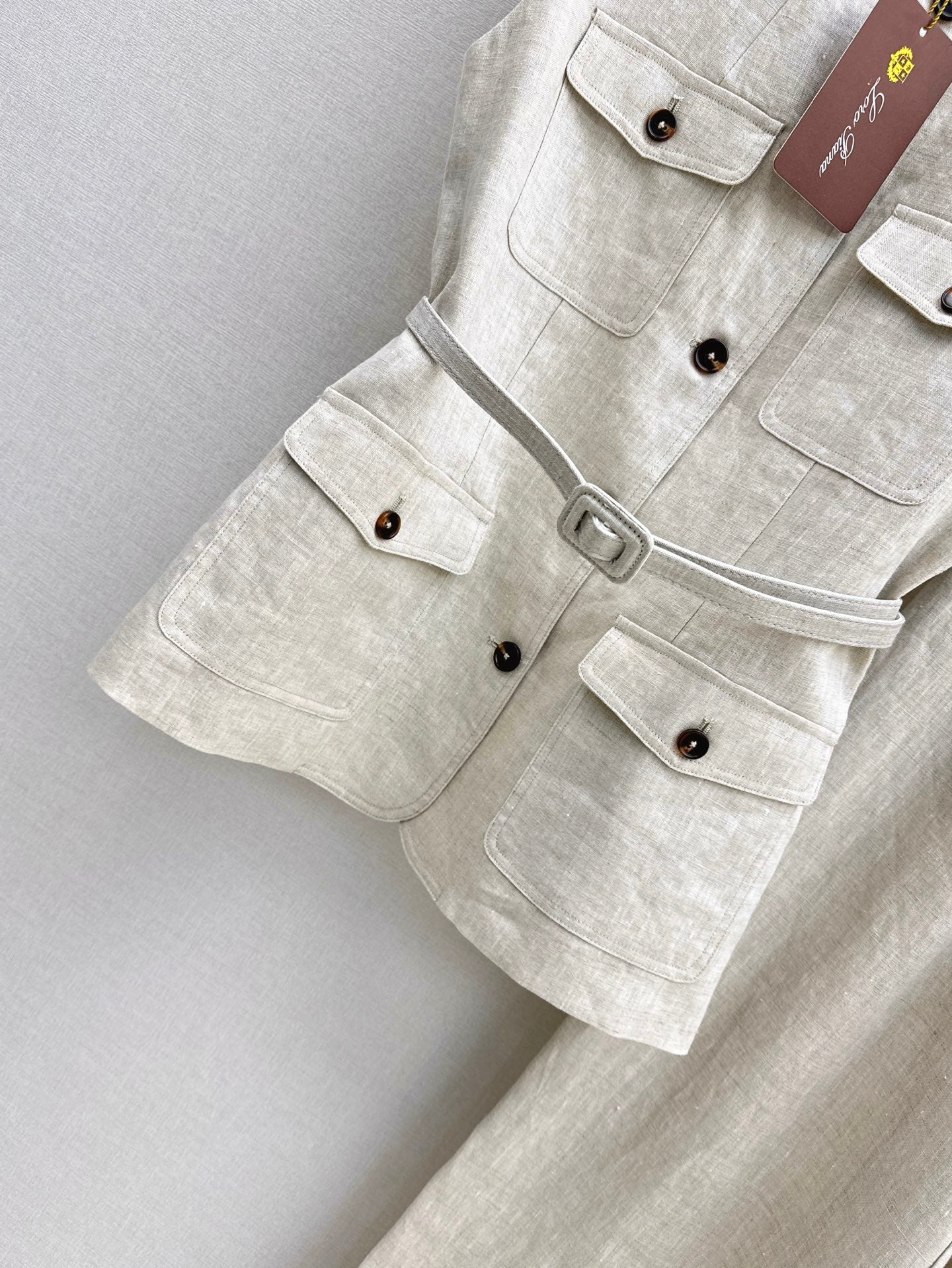 Lor*P 25ss belted vest + wide-leg pants set