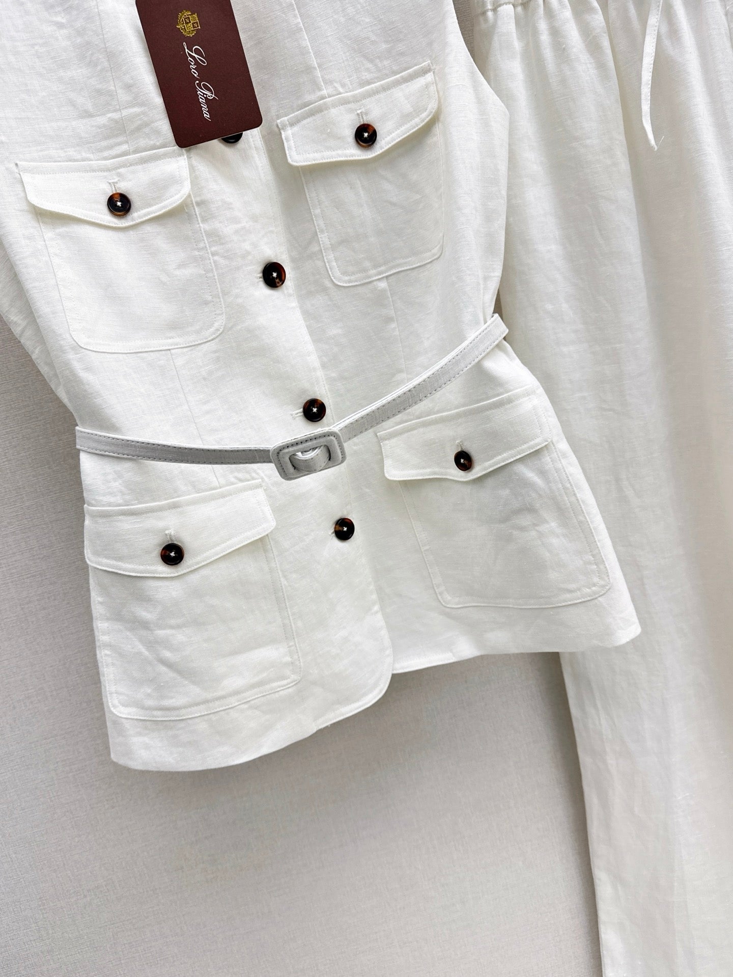 Lor*P 25ss belted vest + wide-leg pants set