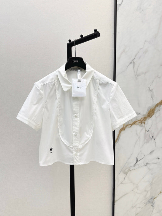 D*r 25ss Cropped shirt with bee embroidery