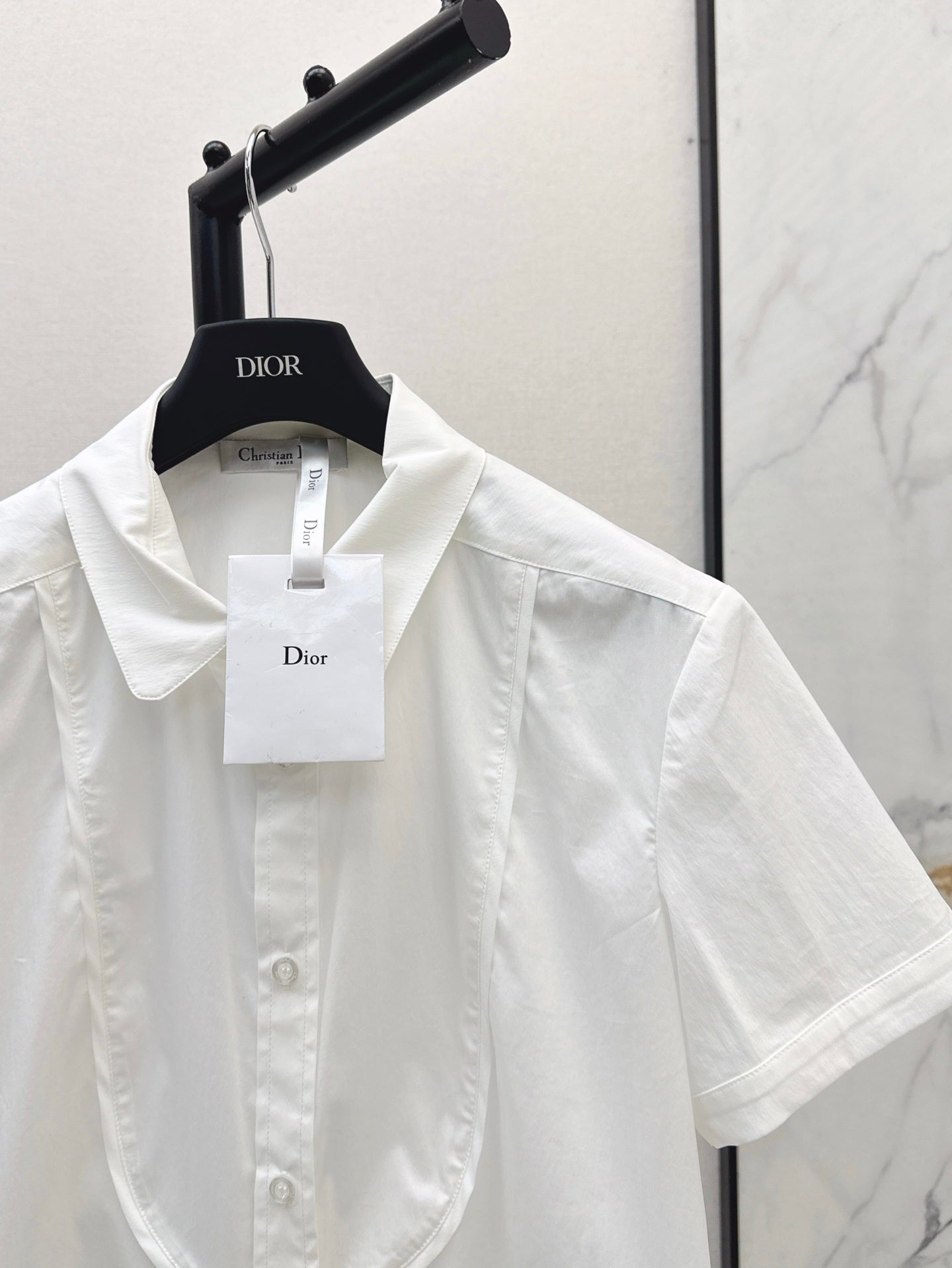 D*r 25ss Cropped shirt with bee embroidery