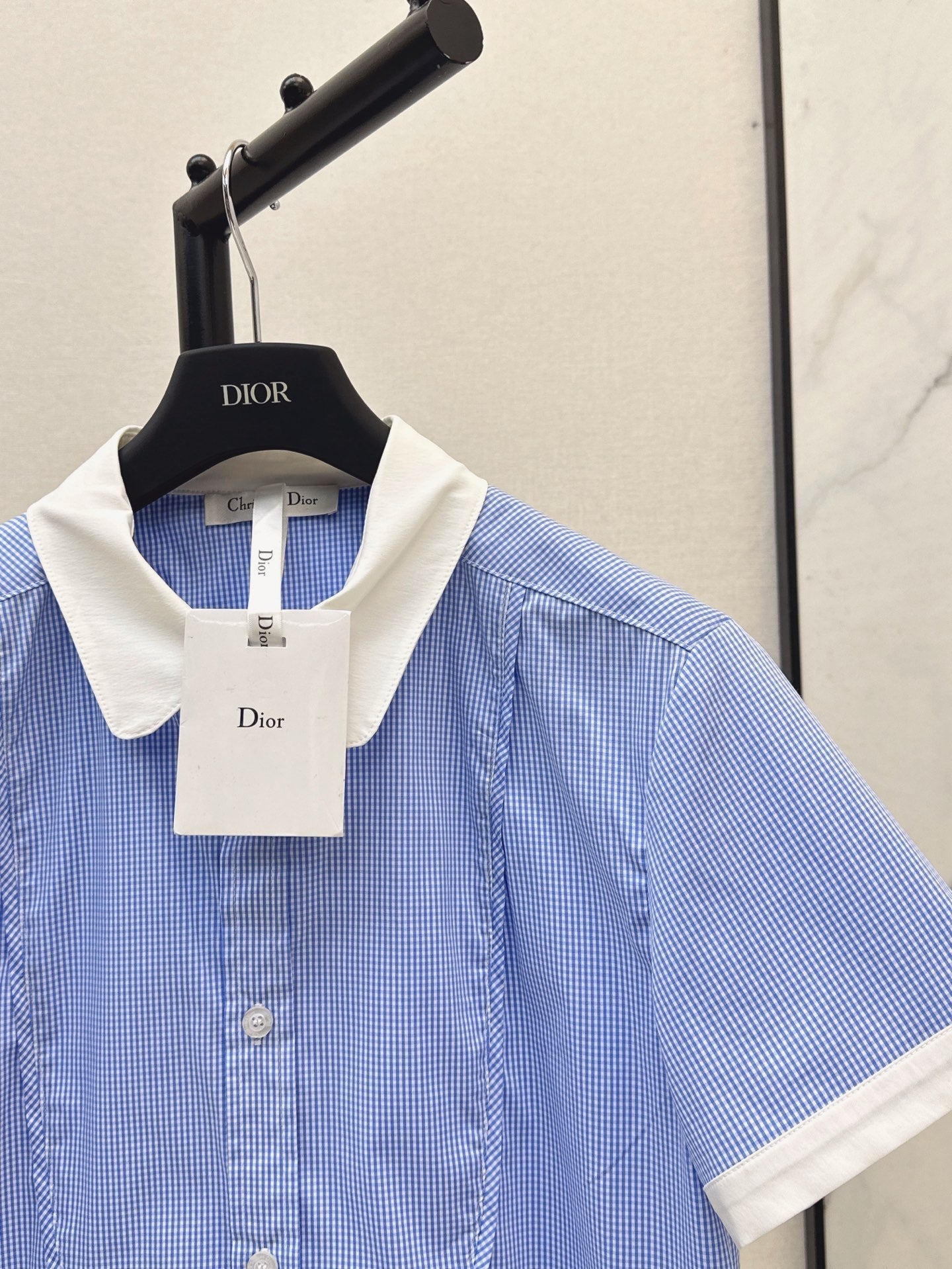 D*r 25ss Cropped shirt with bee embroidery