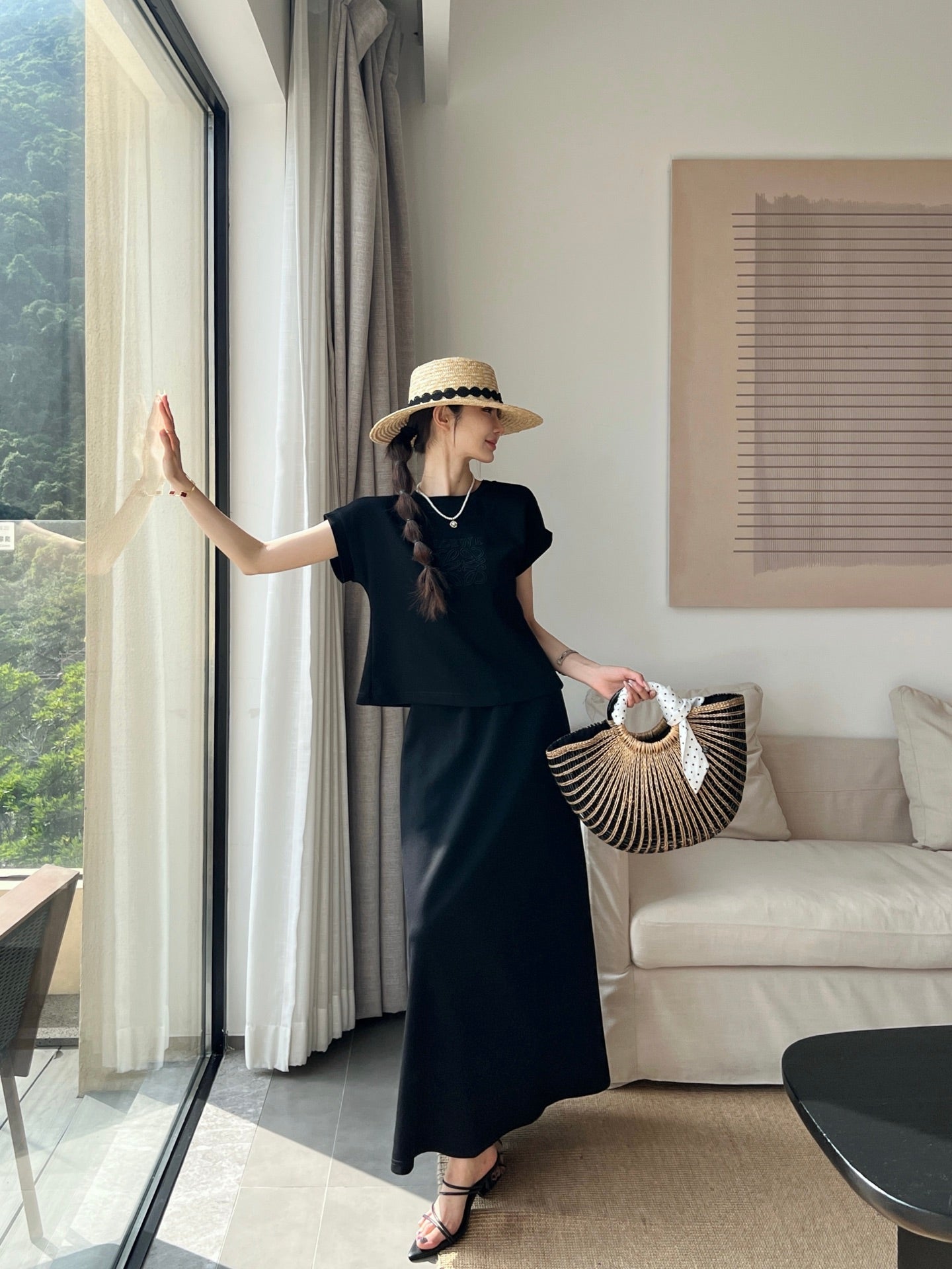 Loe*25ss cotton casual suit