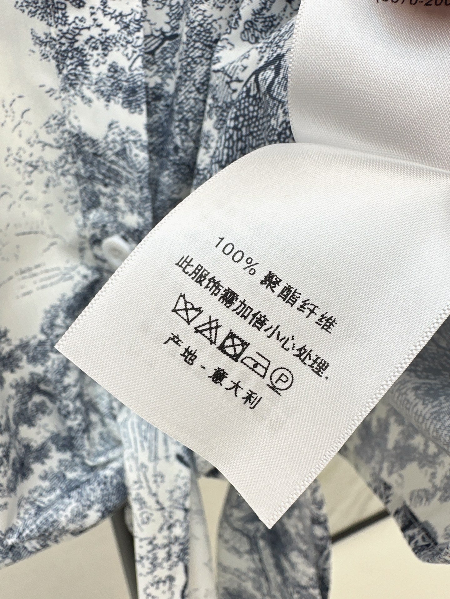 D*r 25ss print cropped tied shirt