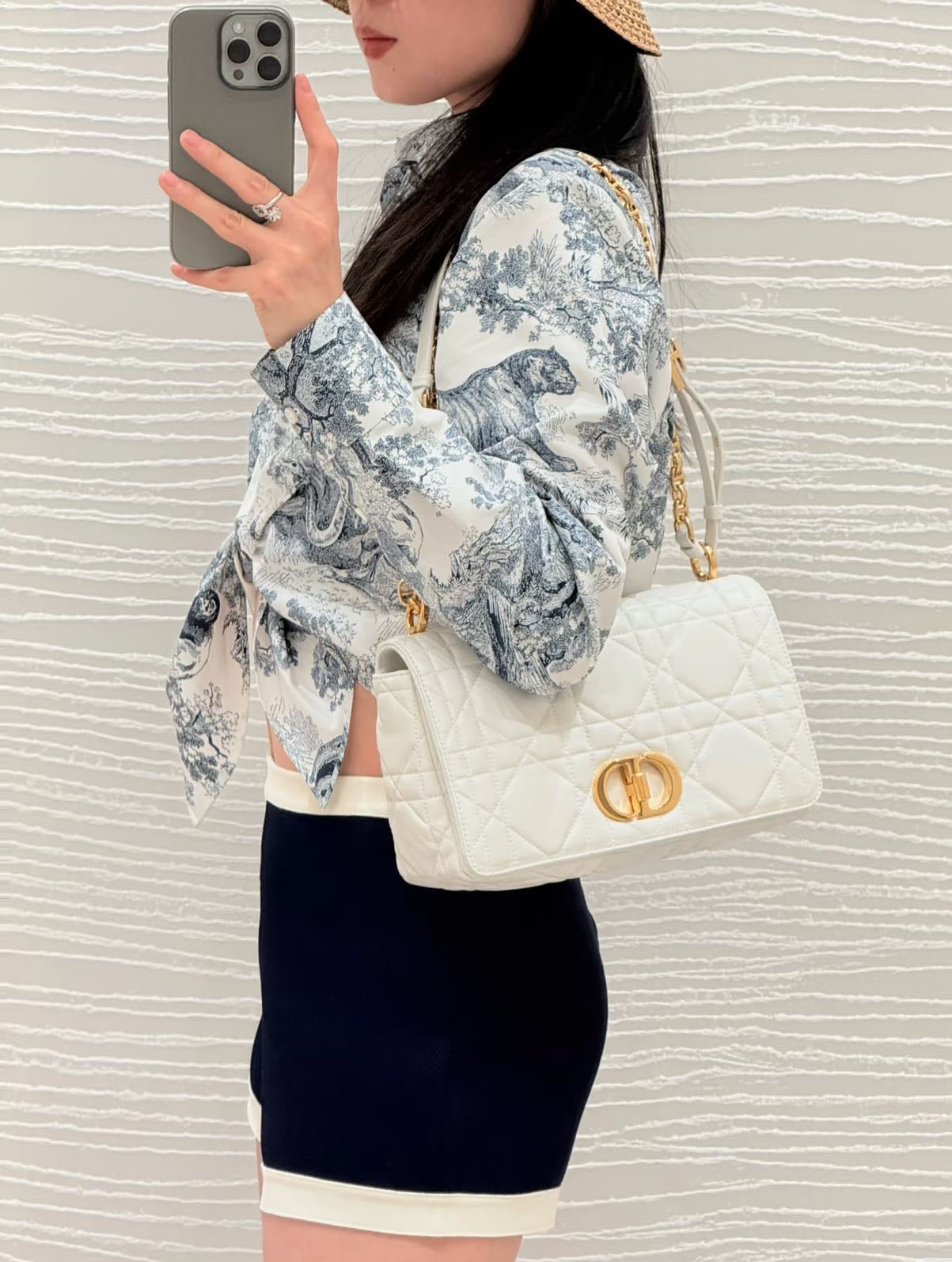 D*r 25ss print cropped tied shirt