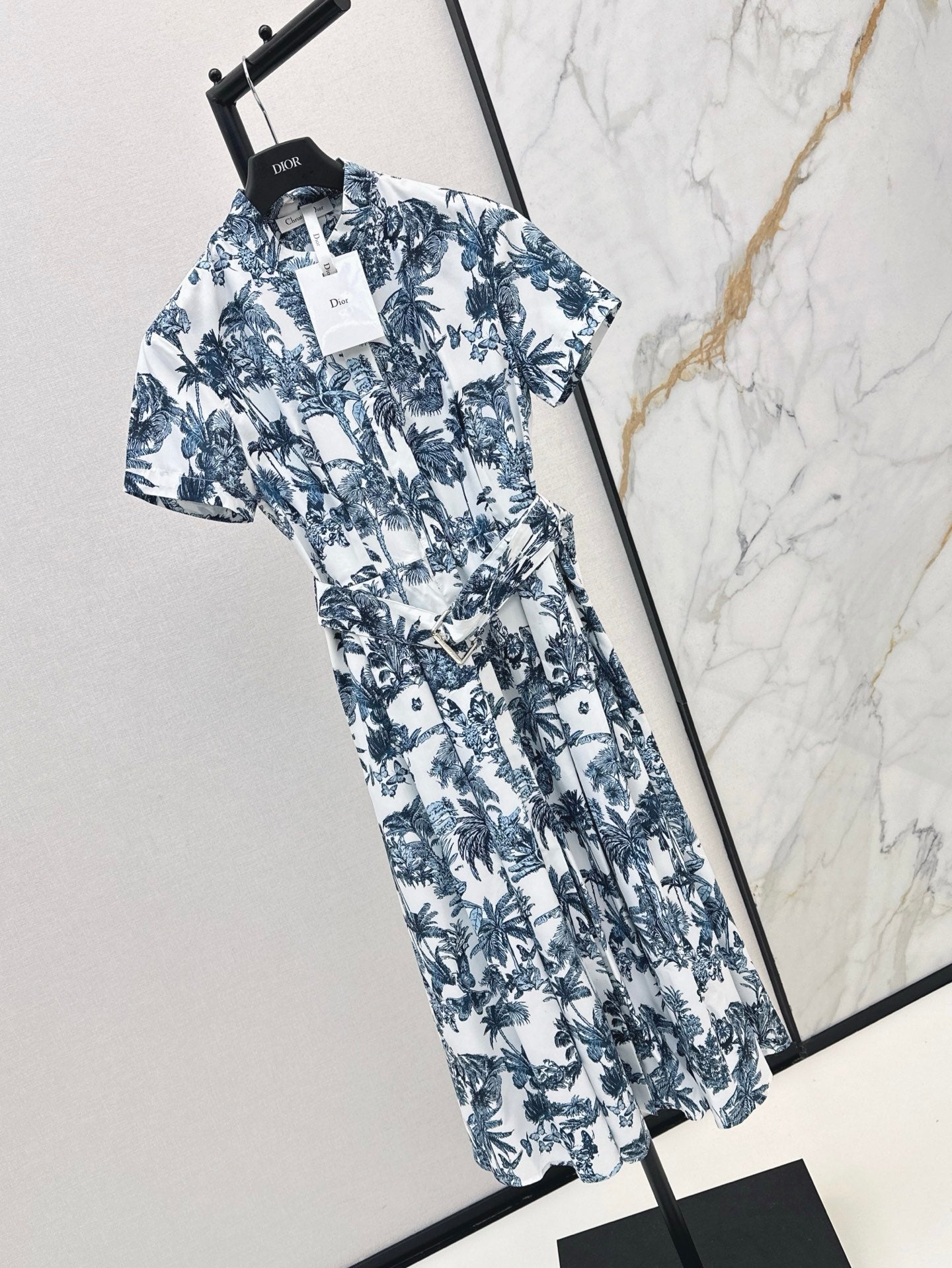 D*r 25ss Printed Mid-Length Flared Dress