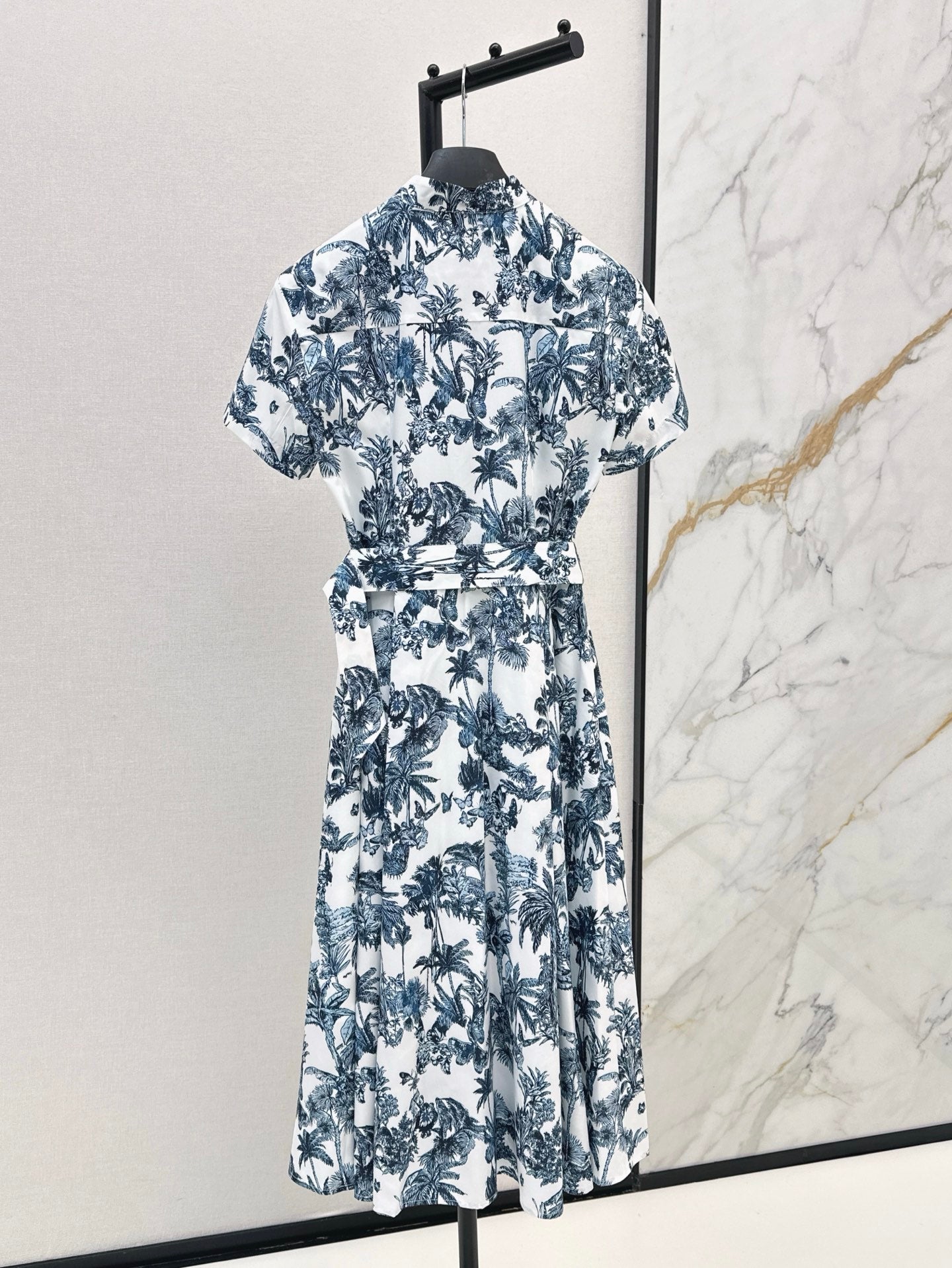 D*r 25ss Printed Mid-Length Flared Dress