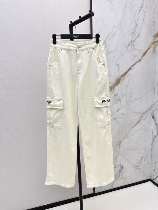 Pra* 25ss embroidered pocket jeans