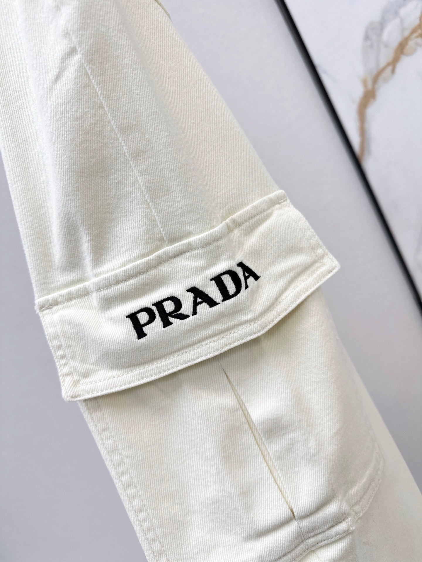 Pra* 25ss embroidered pocket jeans