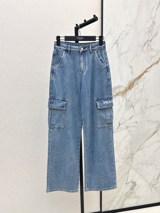 Pra* 25ss embroidered pocket jeans