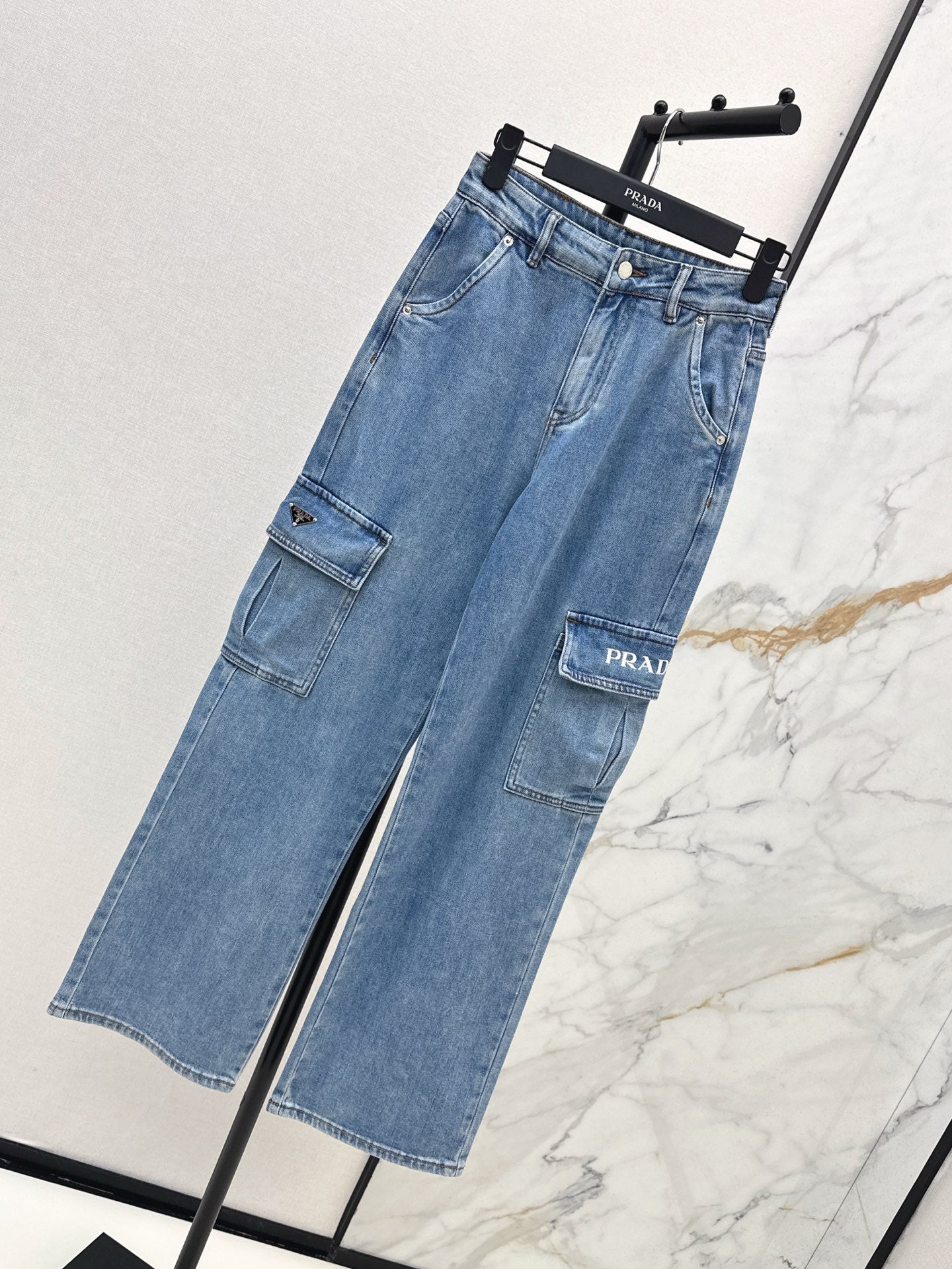 Pra* 25ss embroidered pocket jeans