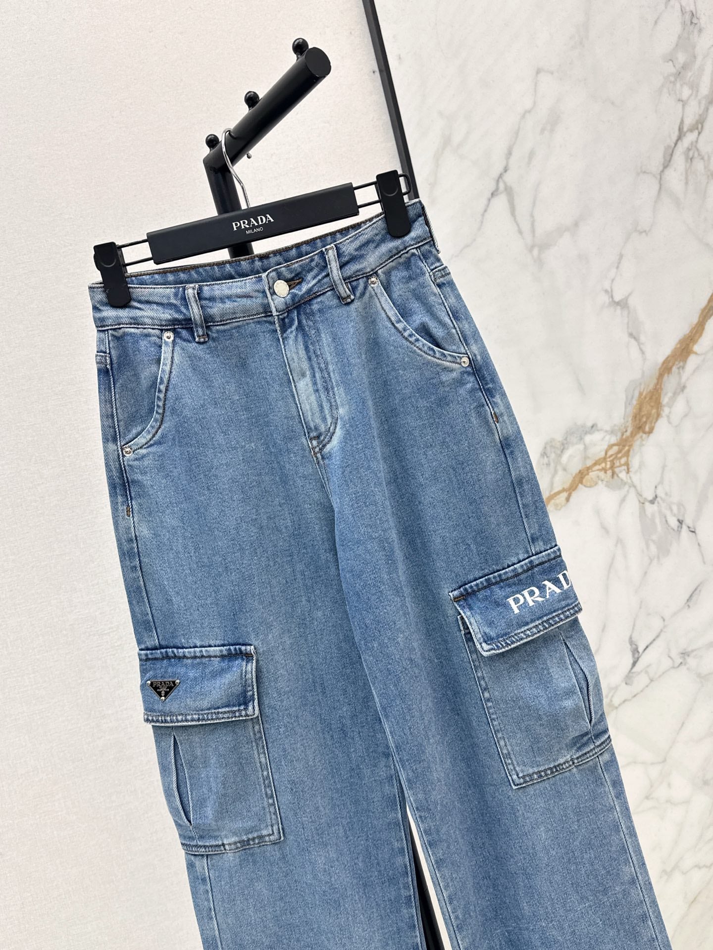 Pra* 25ss embroidered pocket jeans