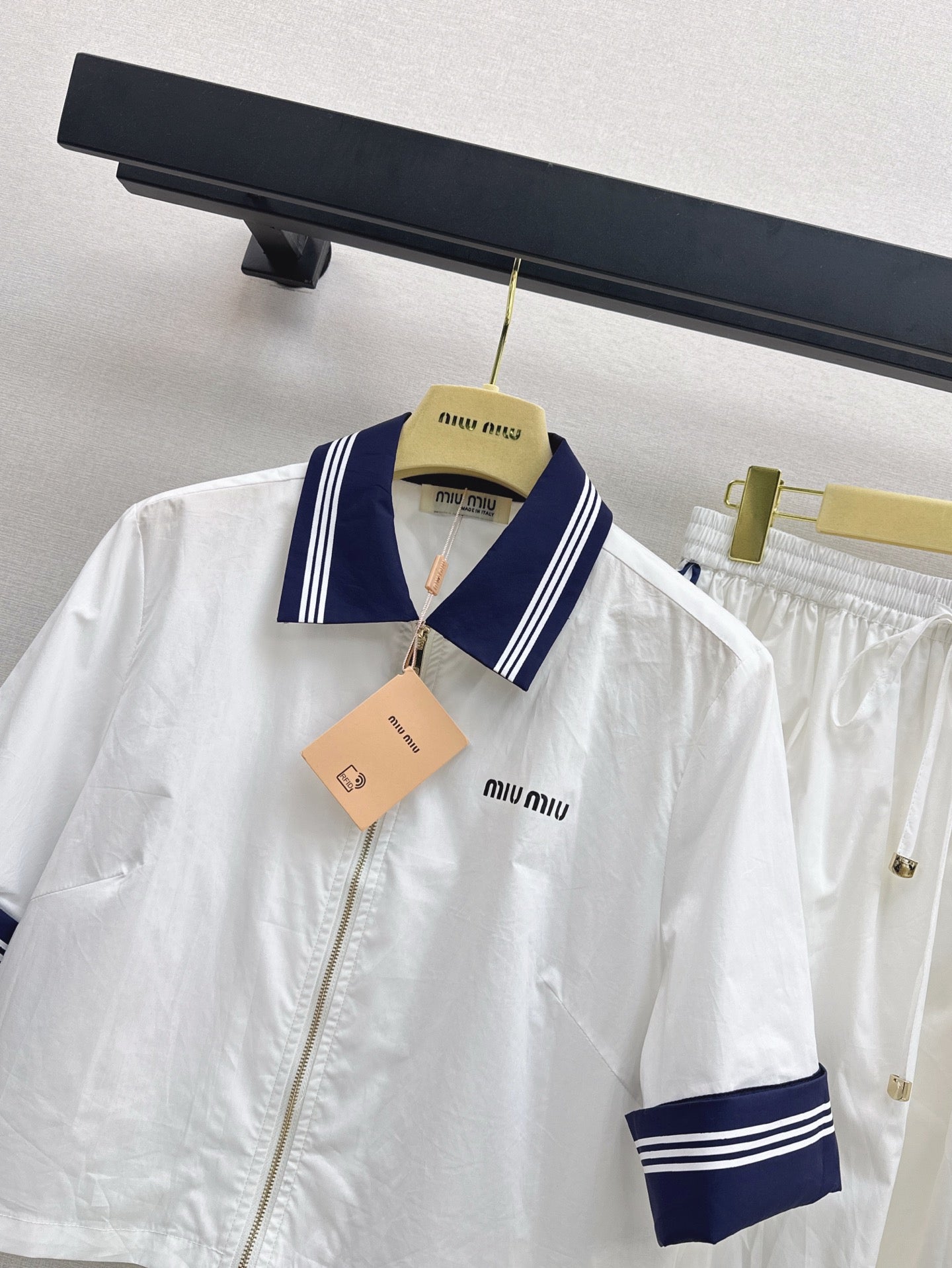 M*u 25ss colorblock collar shirt suit