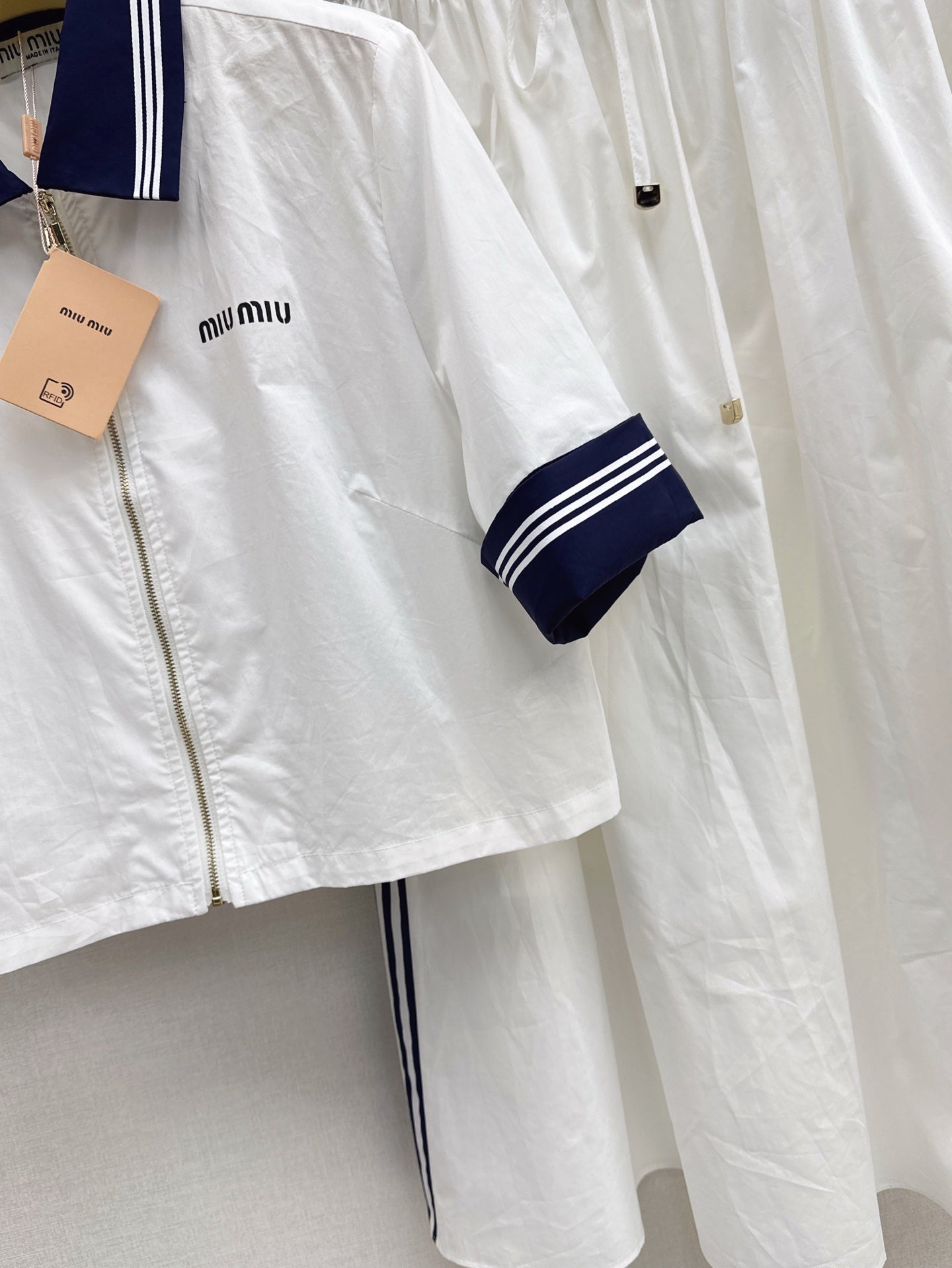 M*u 25ss colorblock collar shirt suit