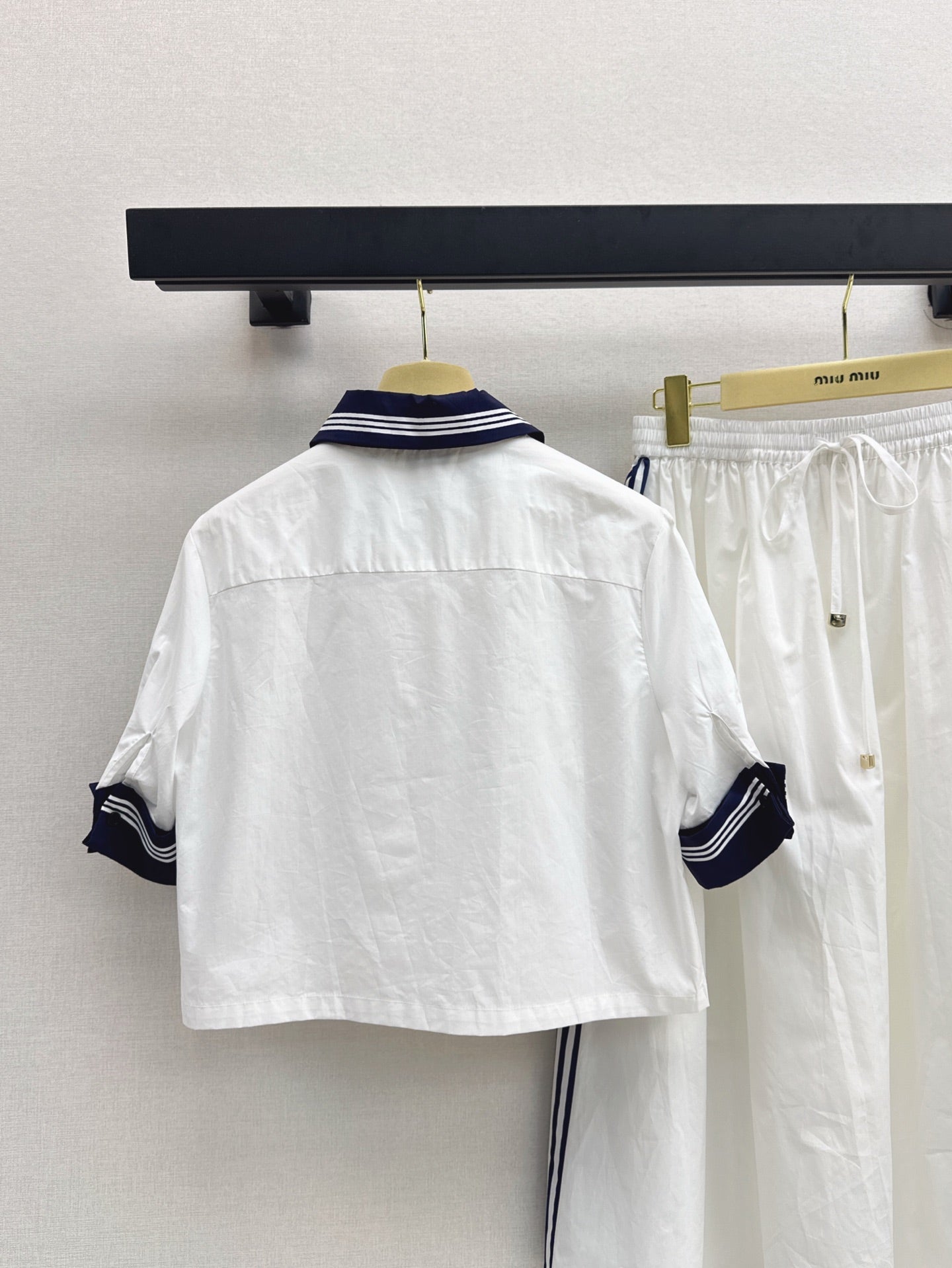 M*u 25ss colorblock collar shirt suit