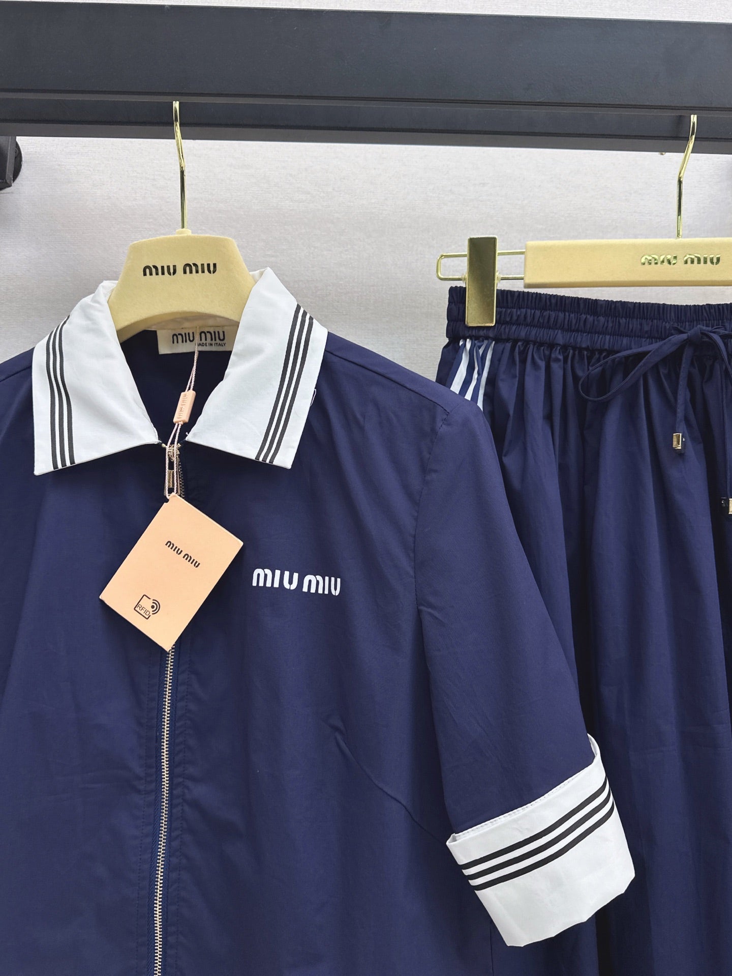 M*u 25ss colorblock collar shirt suit