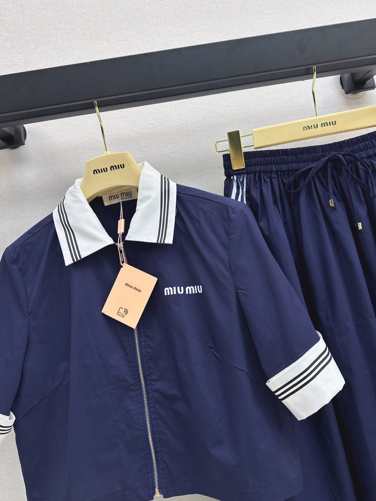 M*u 25ss colorblock collar shirt suit