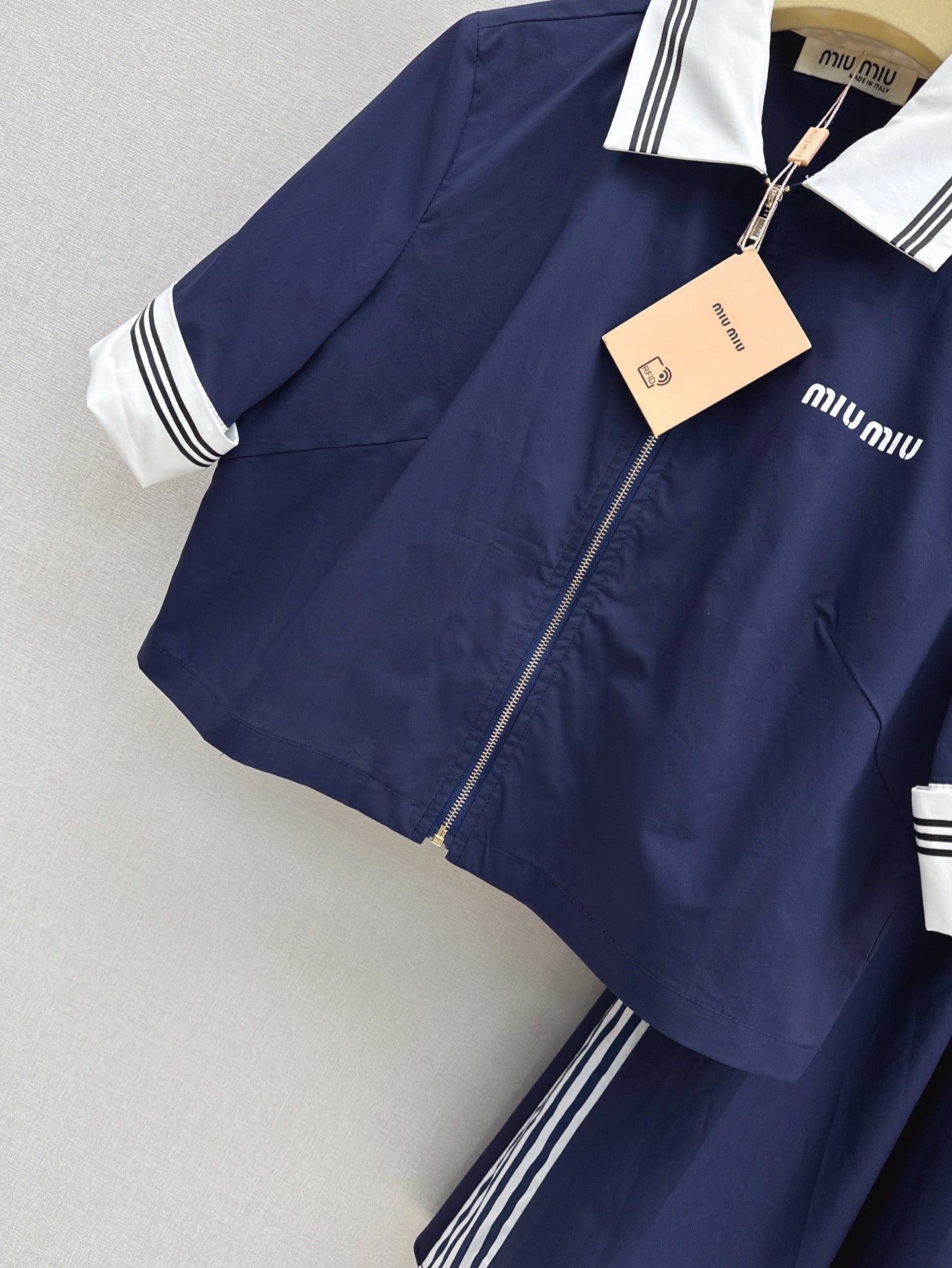 M*u 25ss colorblock collar shirt suit