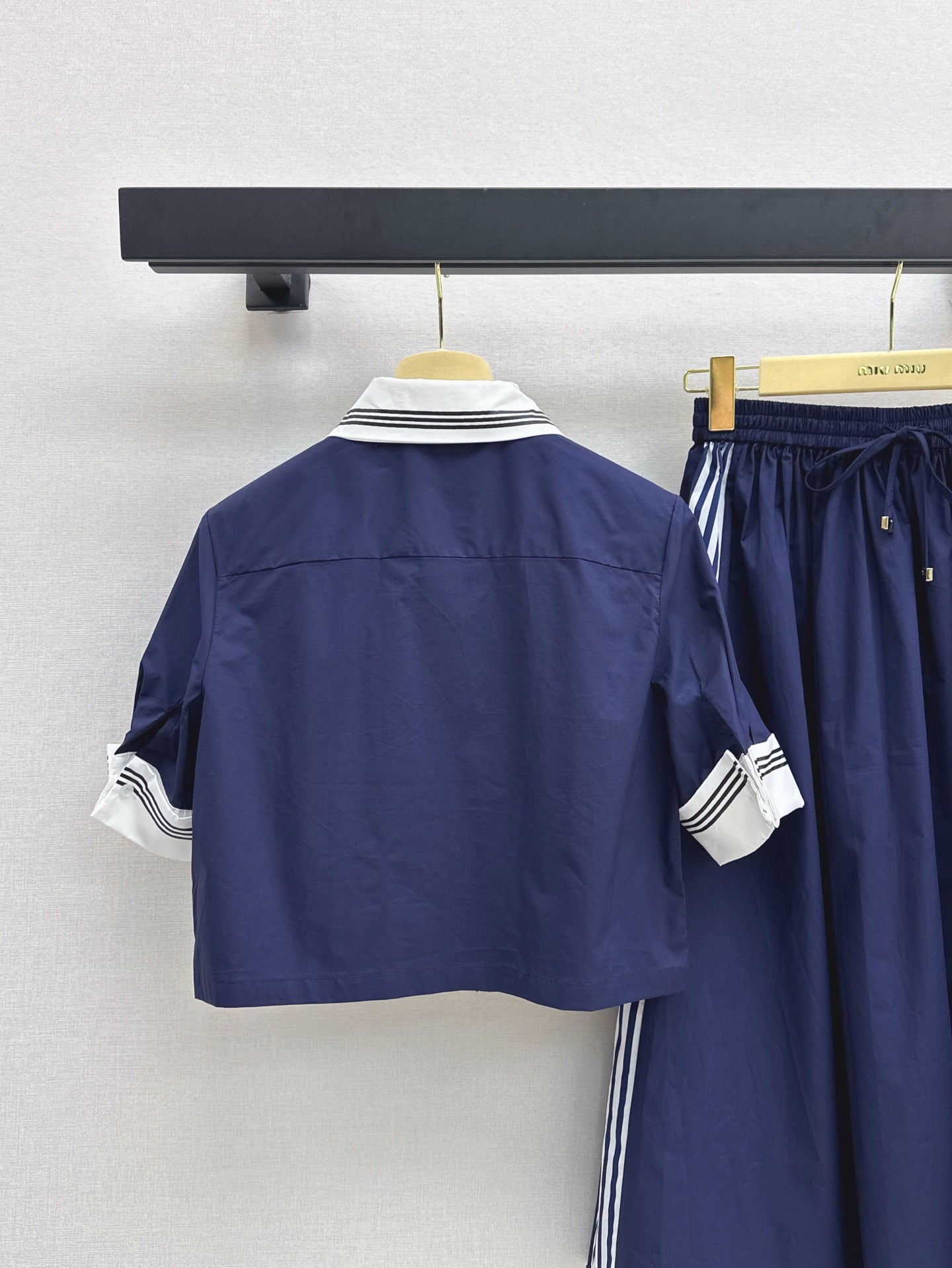 M*u 25ss colorblock collar shirt suit