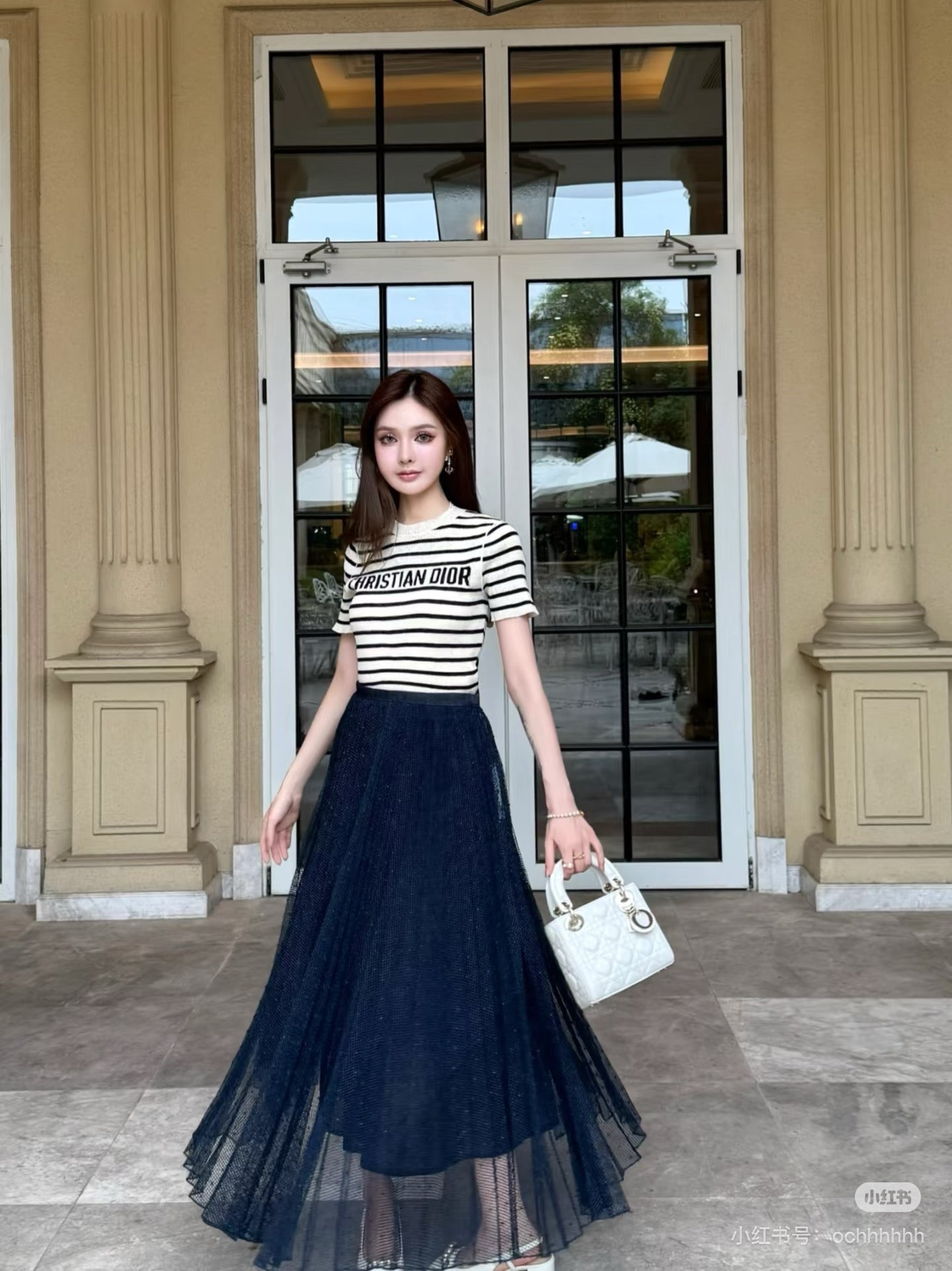 D*r 25ss pleated long skirt