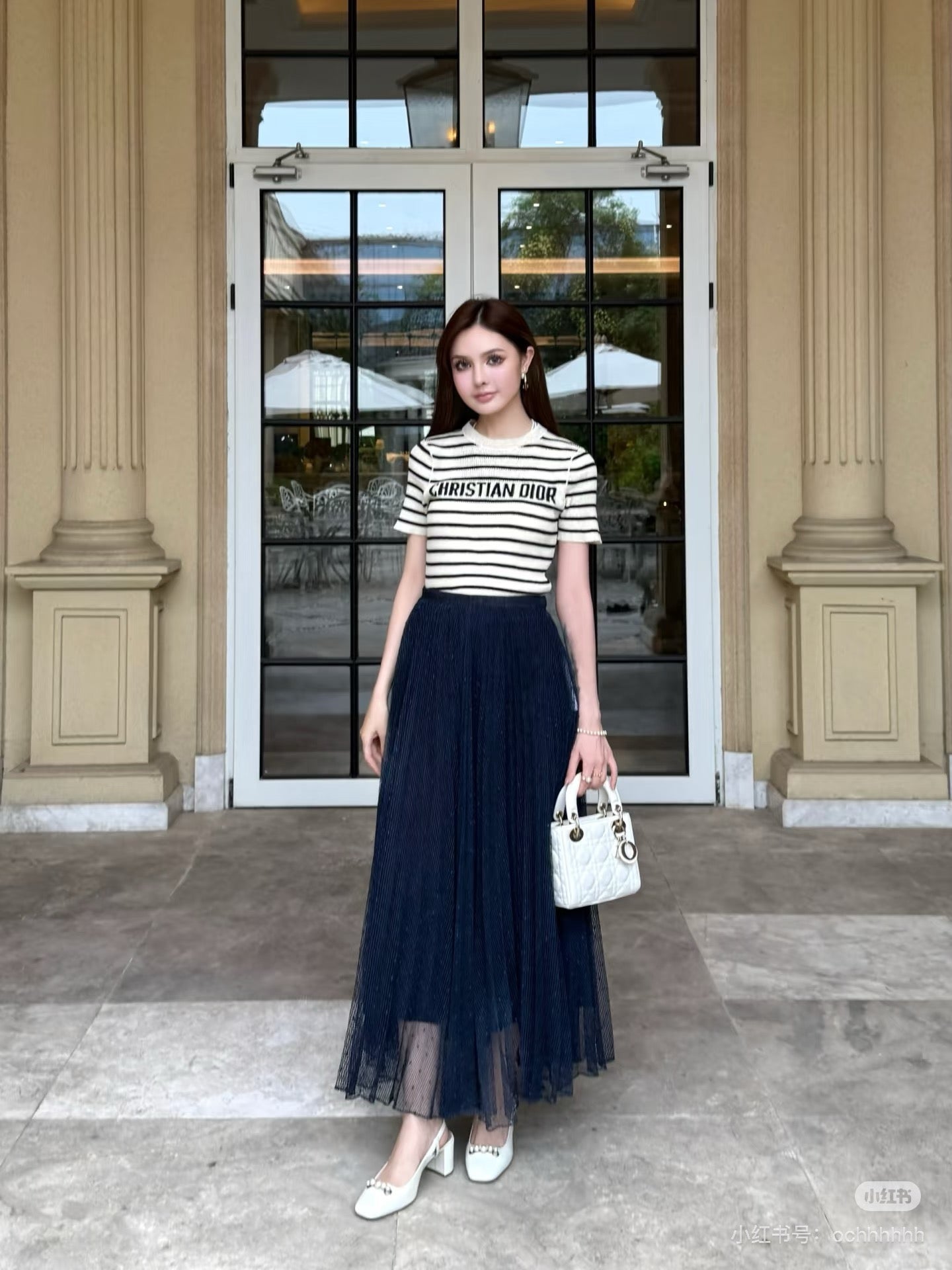 D*r 25ss pleated long skirt