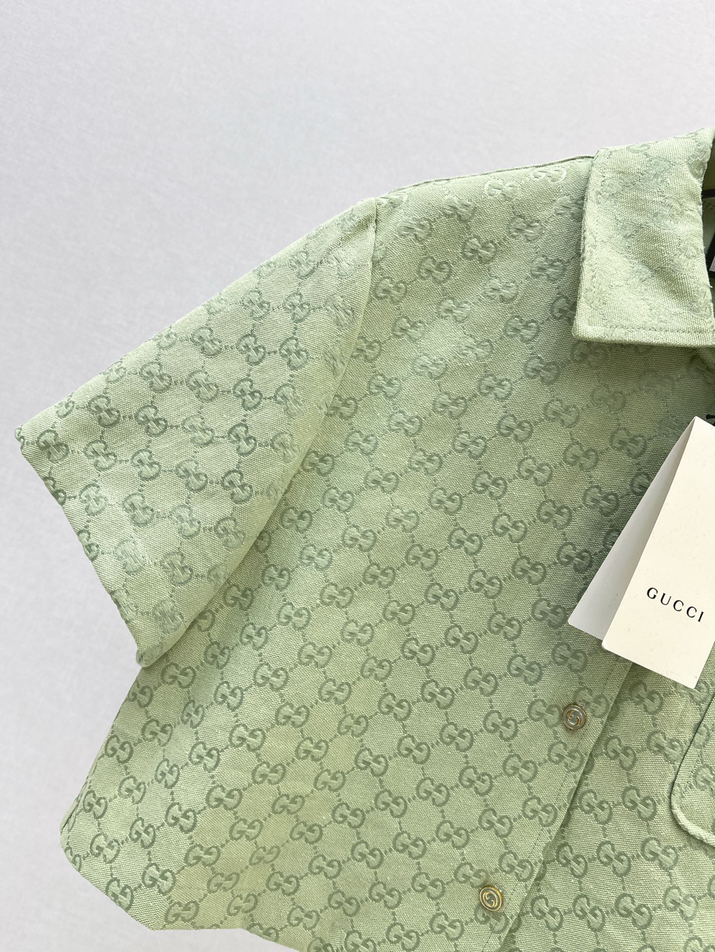 Gu* 25ss GG cotton gabardine shirt