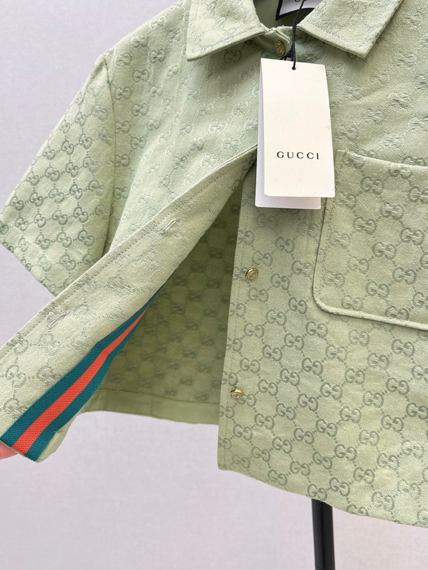 Gu* 25ss GG cotton gabardine shirt