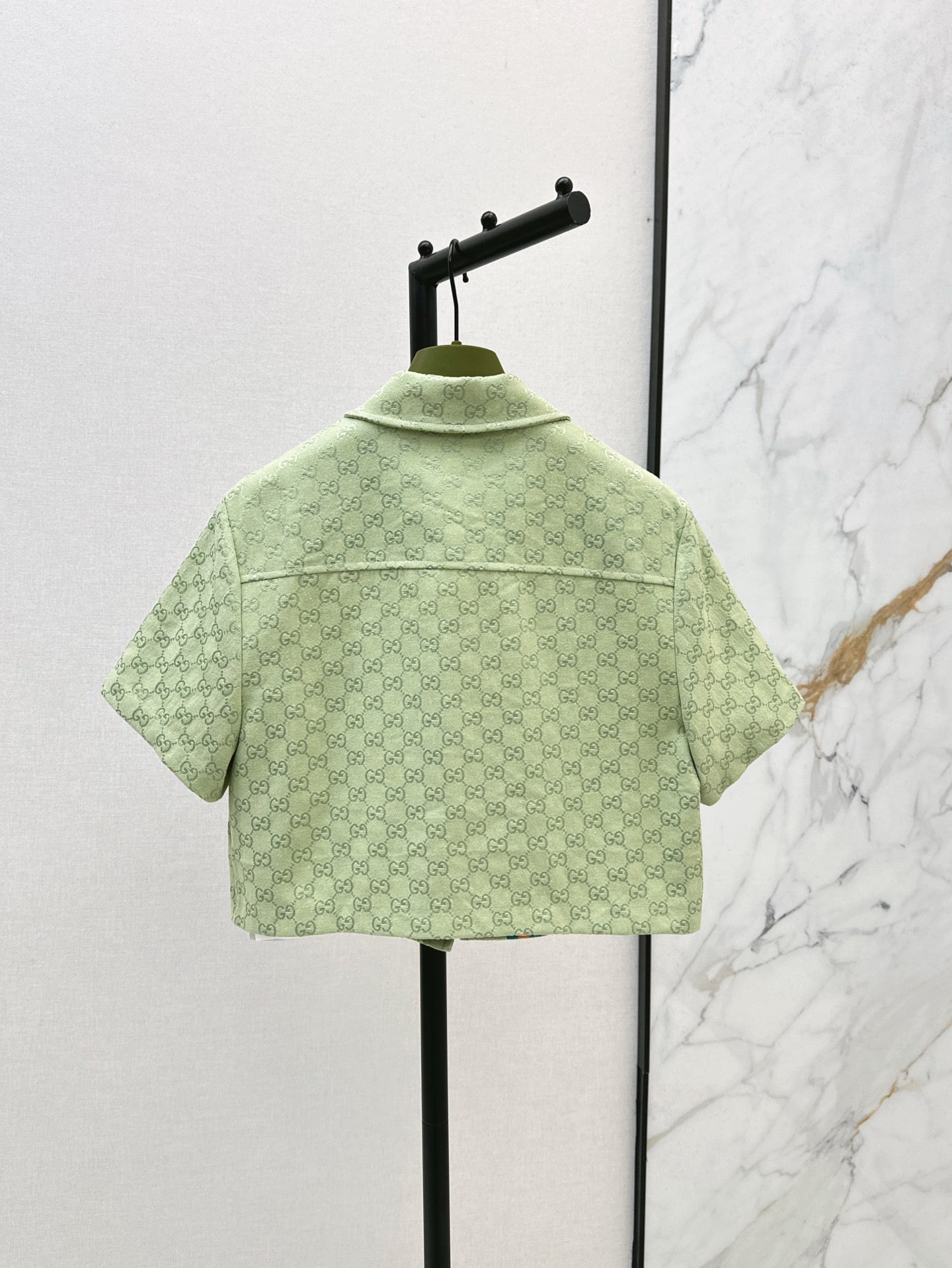 Gu* 25ss GG cotton gabardine shirt