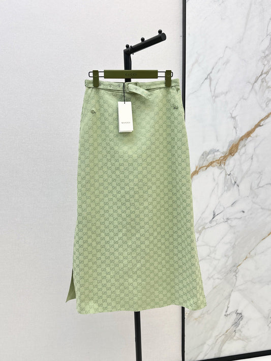 Gu* 25ss GG cotton gabardine skirt