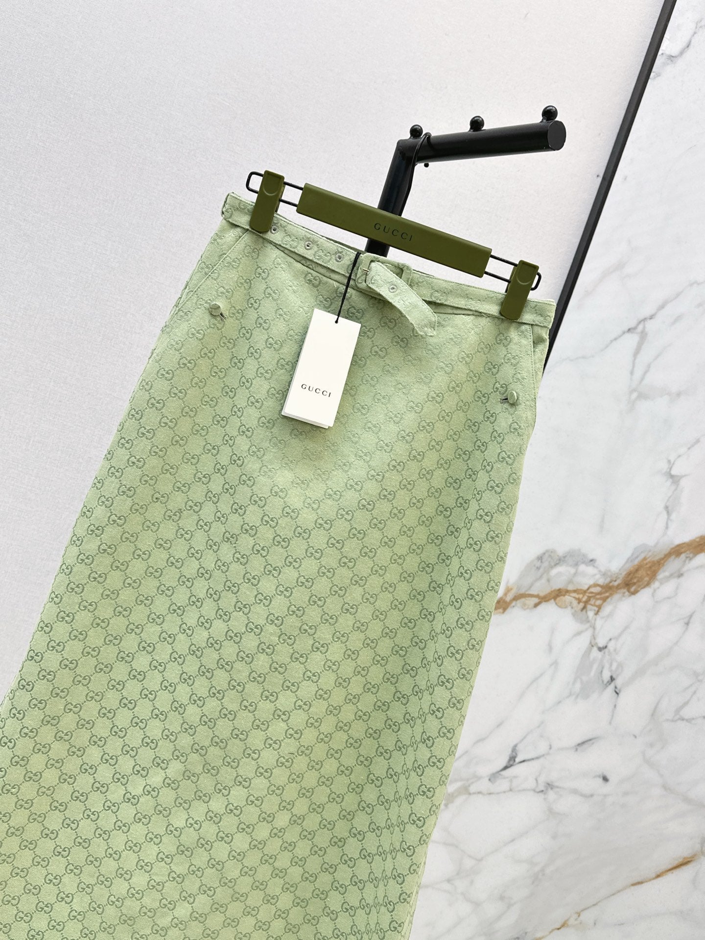 Gu* 25ss GG cotton gabardine skirt