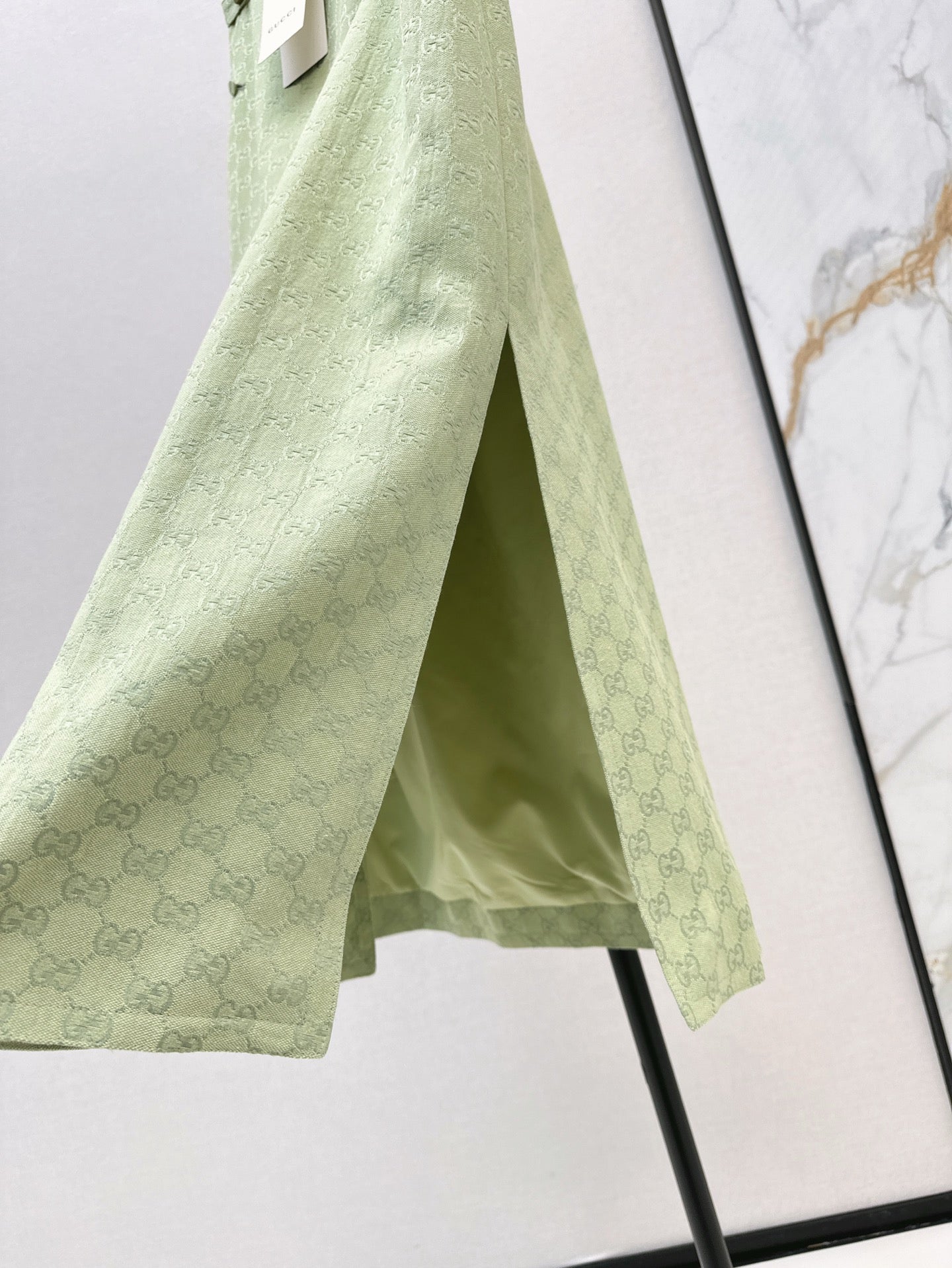 Gu* 25ss GG cotton gabardine skirt