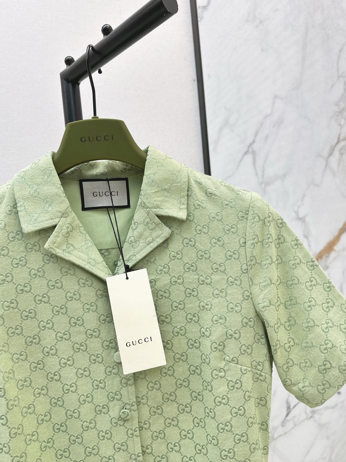 Gu* 25ss Mid-length GG jacquard dress