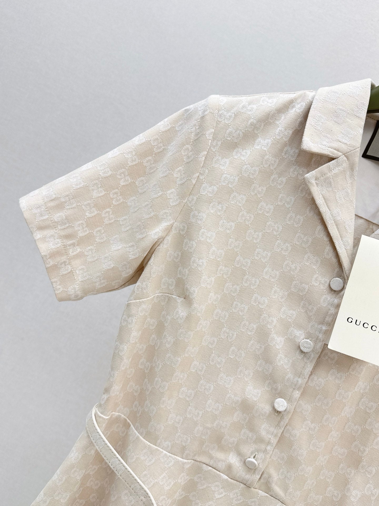 Gu* 25ss Mid-length GG jacquard dress