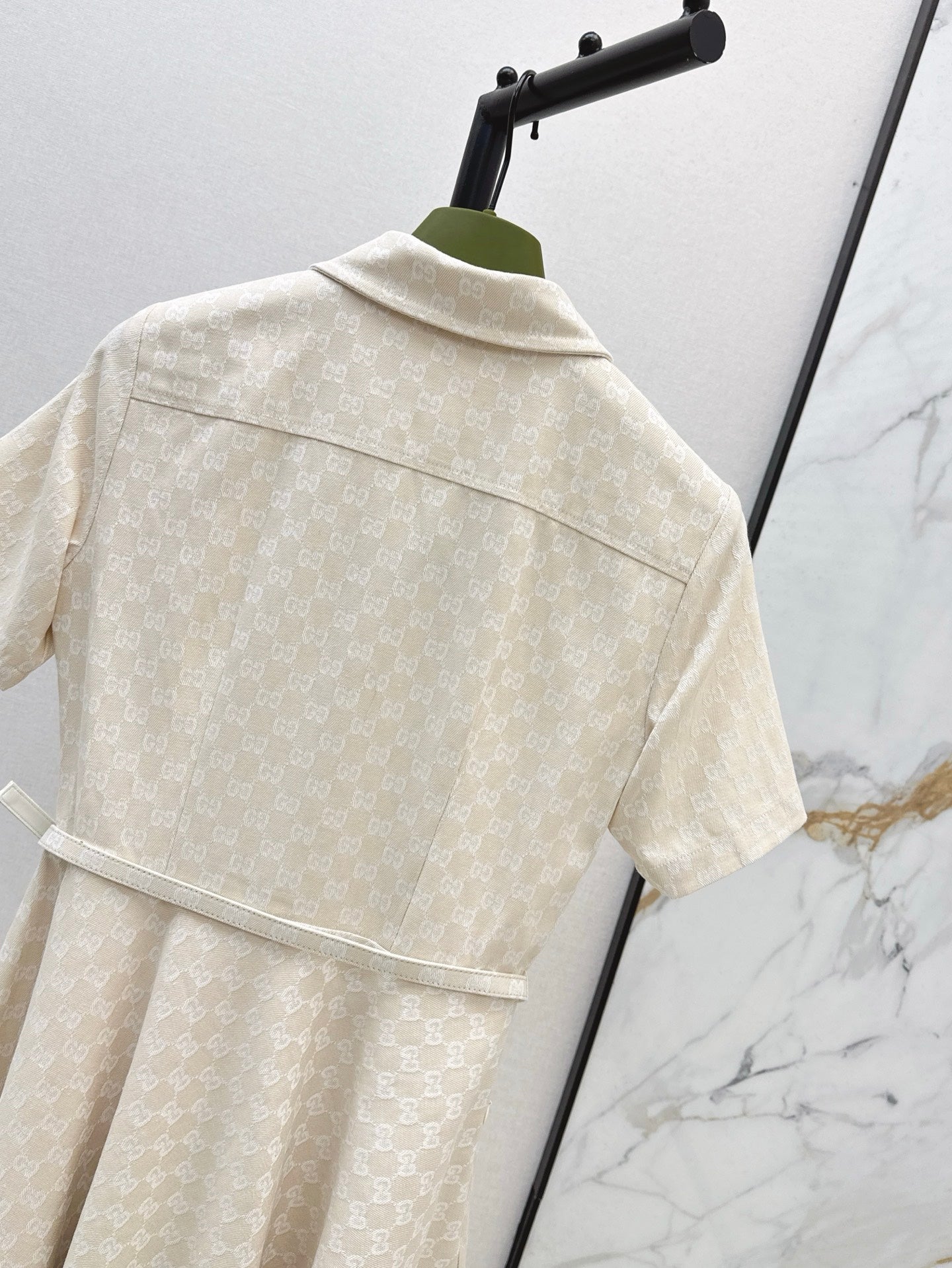 Gu* 25ss Mid-length GG jacquard dress