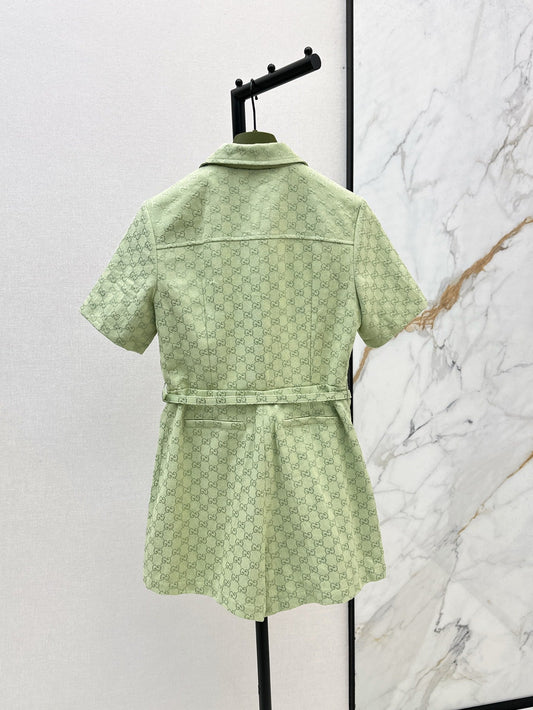 Gu* 25ss GG jacquard cotton jumpsuit