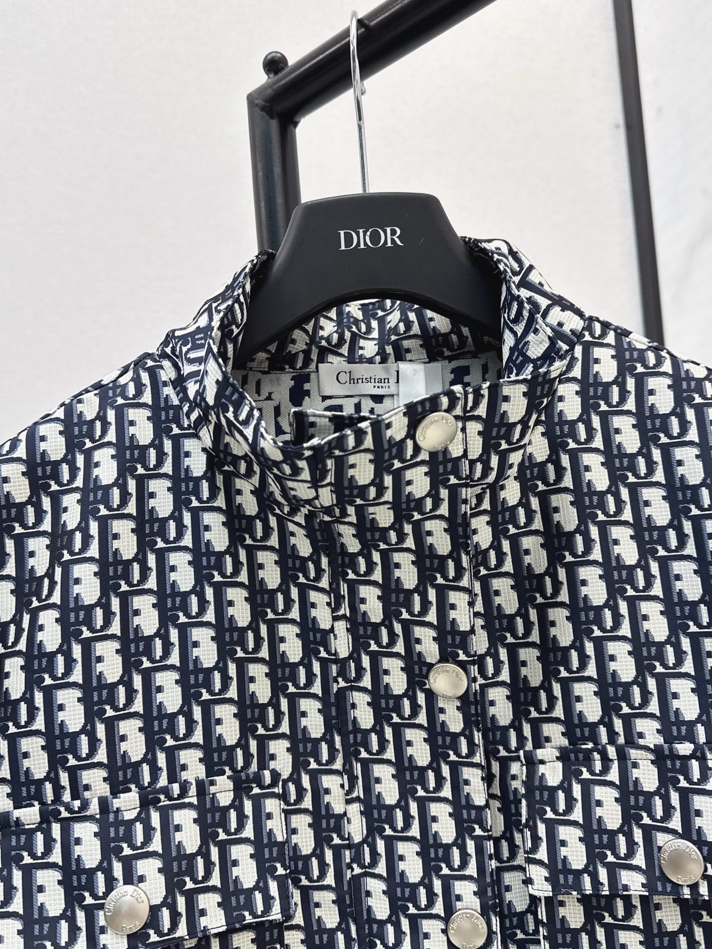 D*r 25ss jacquard technical taffeta cropped shirt