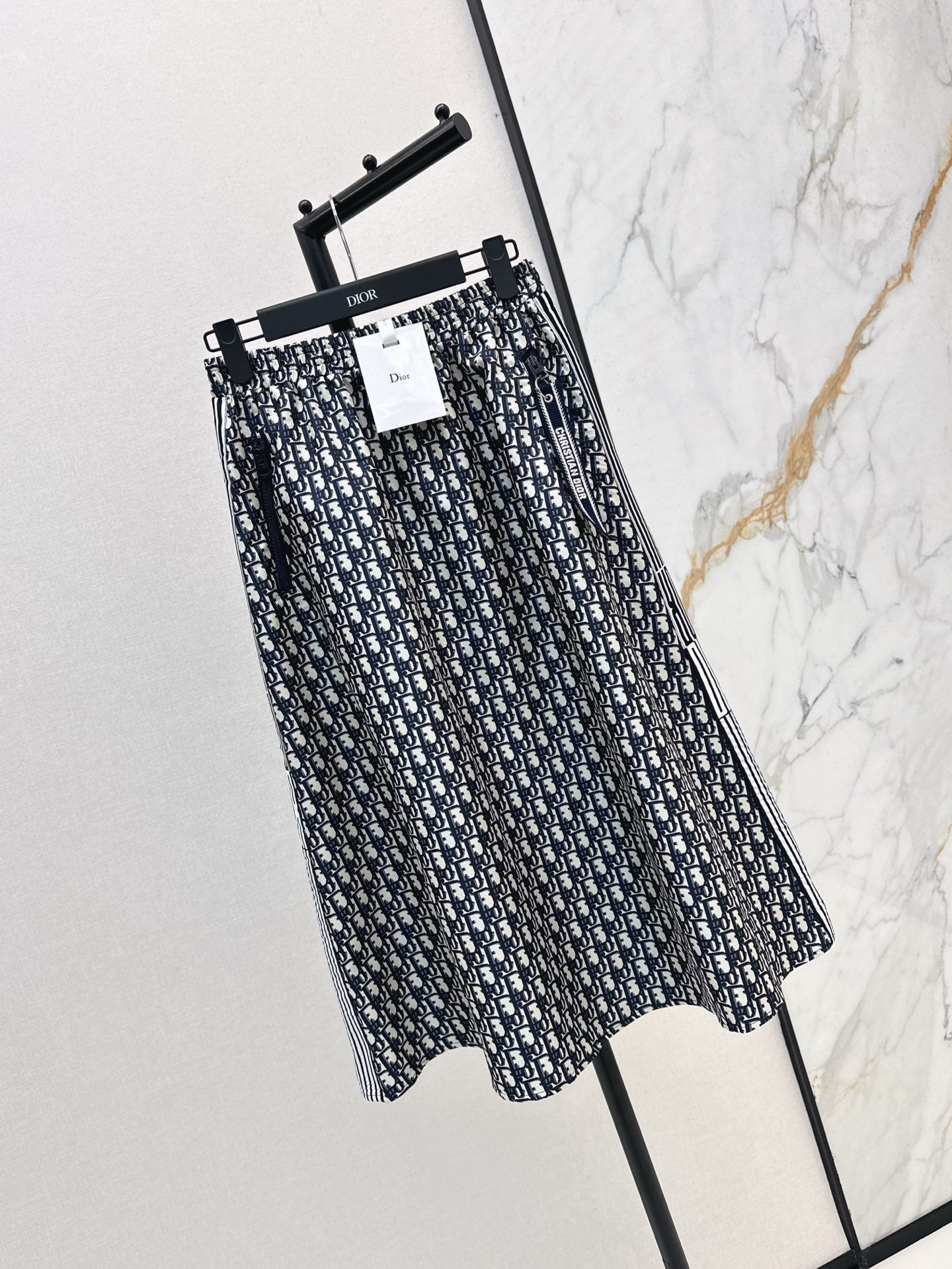 D*r 25ss jacquard technical taffeta skirt