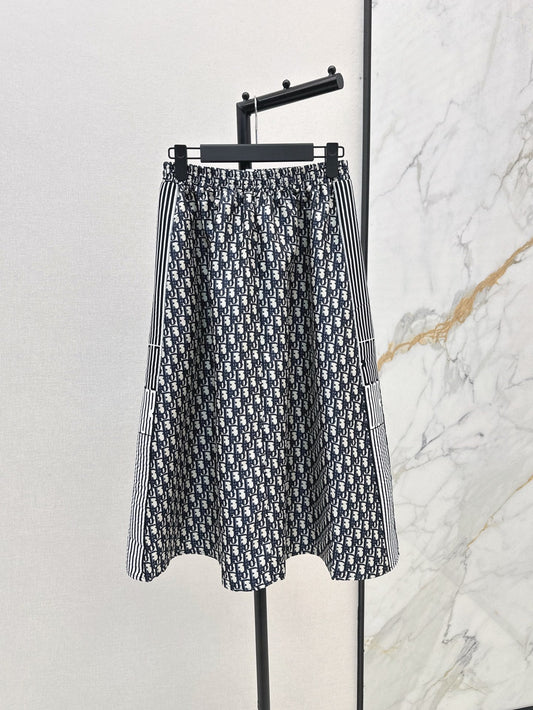 D*r 25ss jacquard technical taffeta skirt