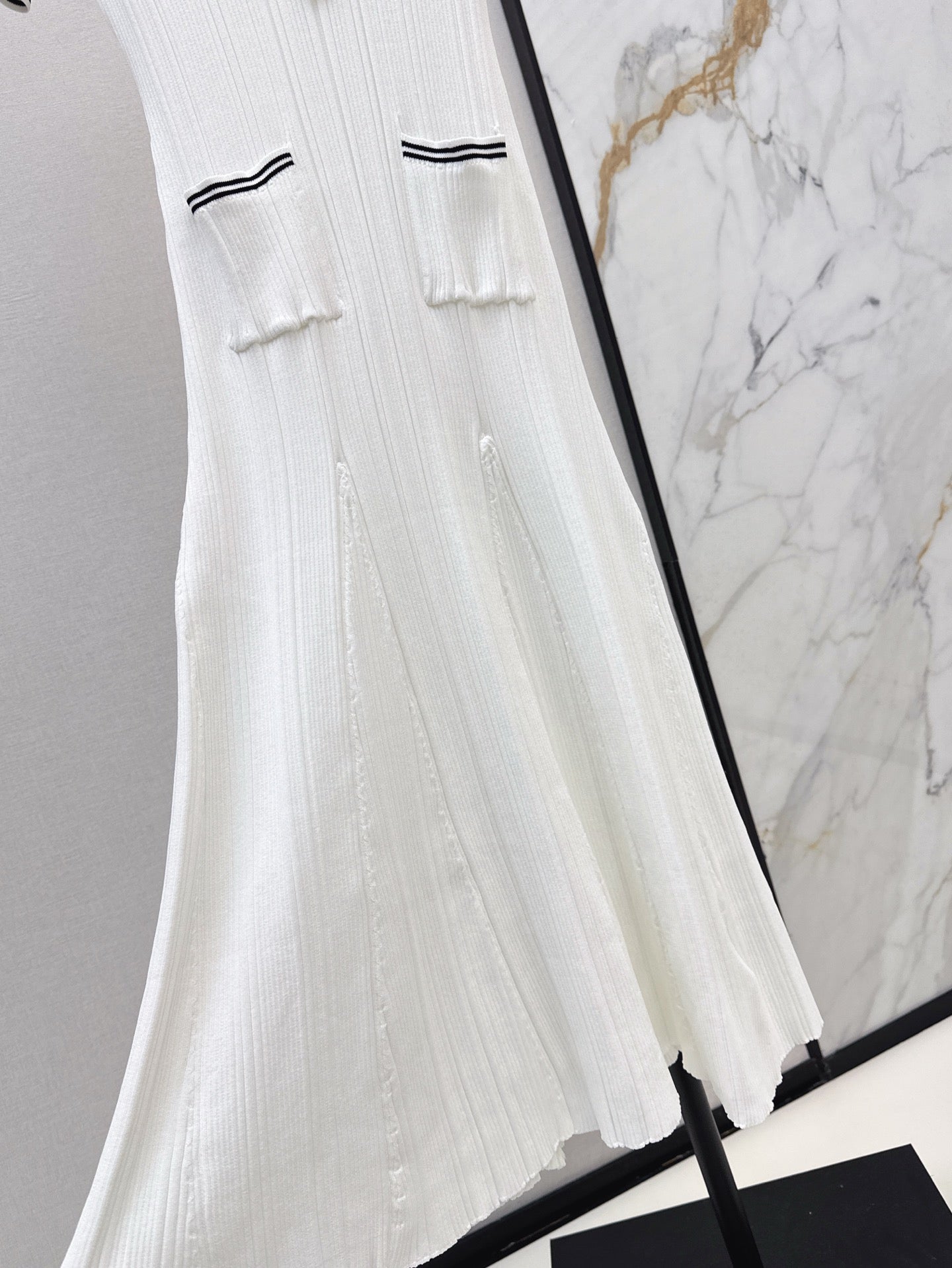 Balm* gold buttons long knit dress