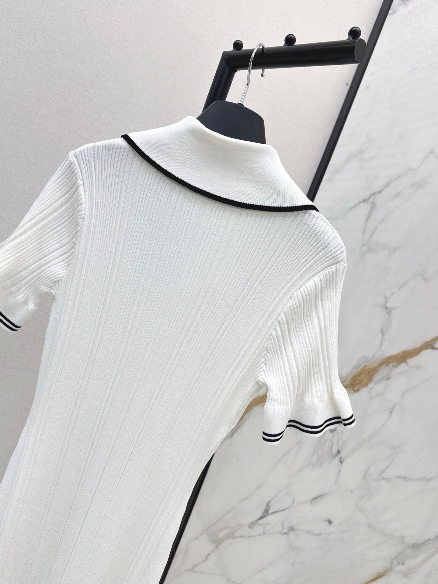 Balm* gold buttons long knit dress