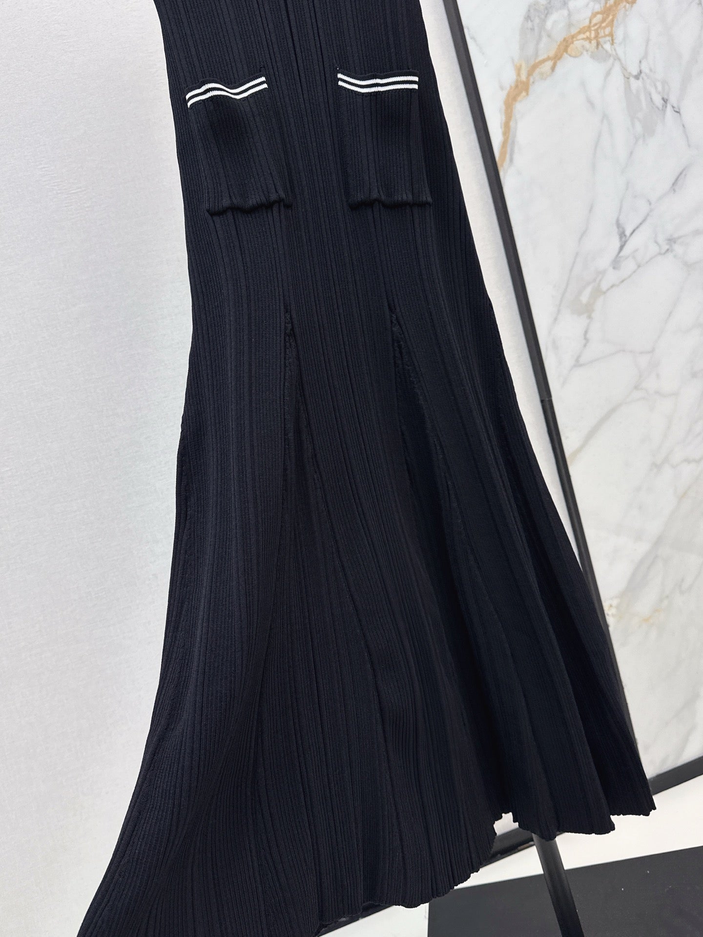 Balm* gold buttons long knit dress