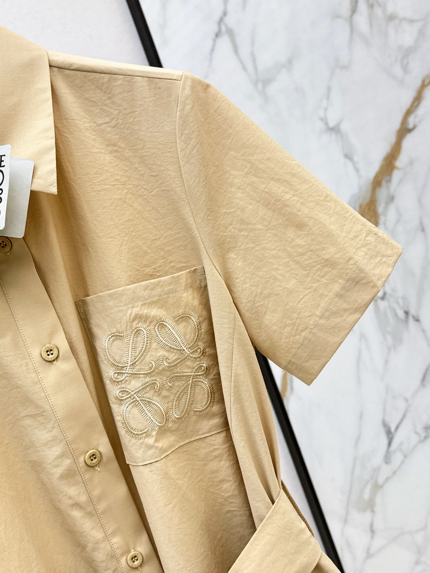 Loe* 25ss twill belted dress