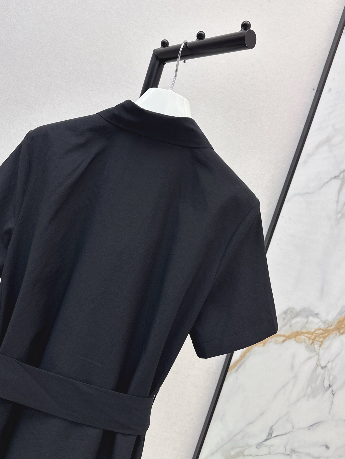 Loe* 25ss twill belted dress