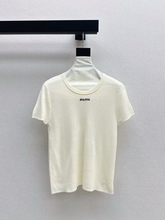 M*u 25ss embroidered knit top