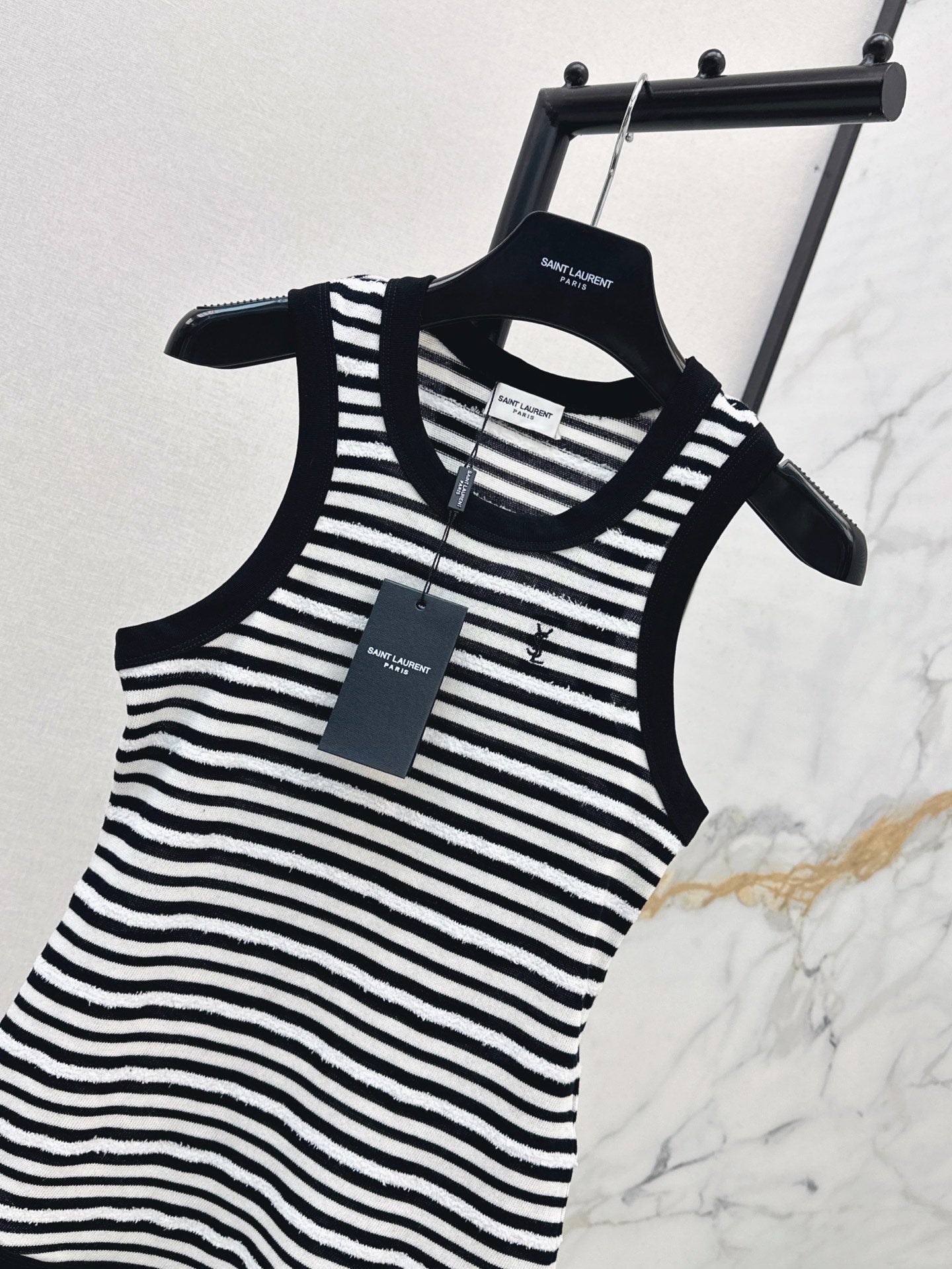 YS* 25ss embroidered striped vest