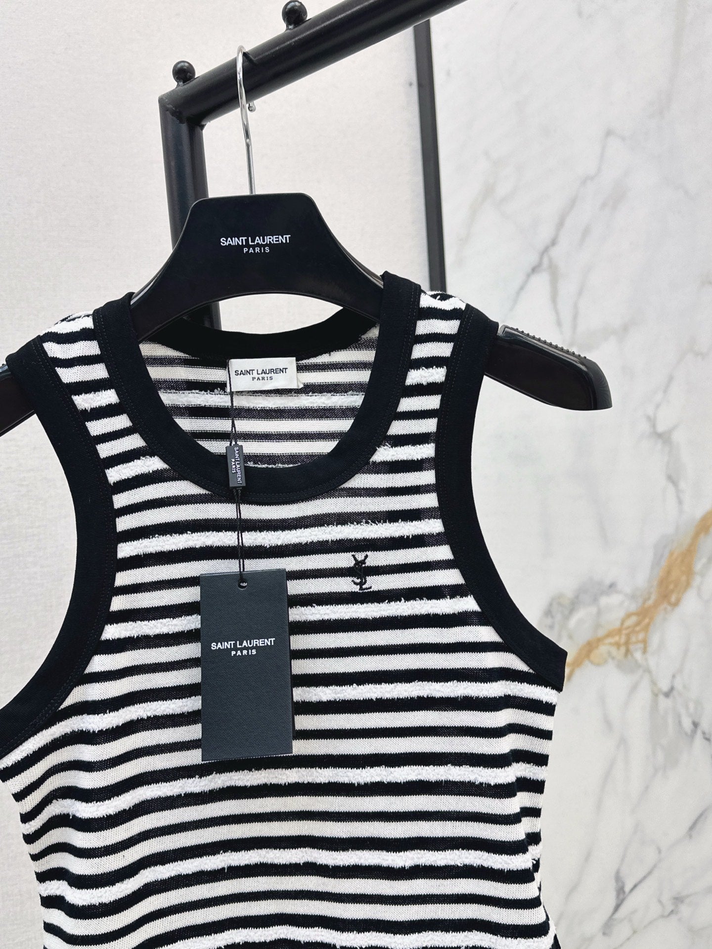 YS* 25ss embroidered striped vest