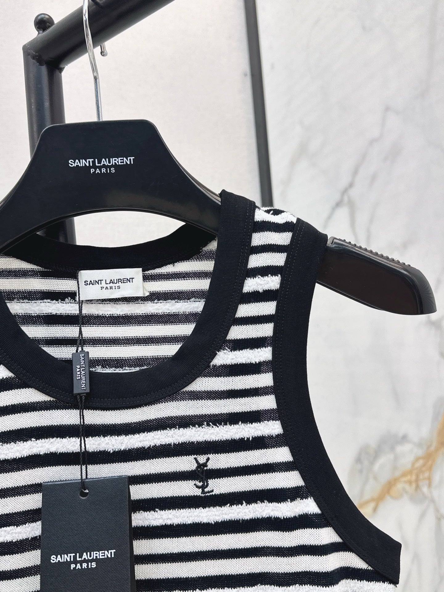 YS* 25ss embroidered striped vest