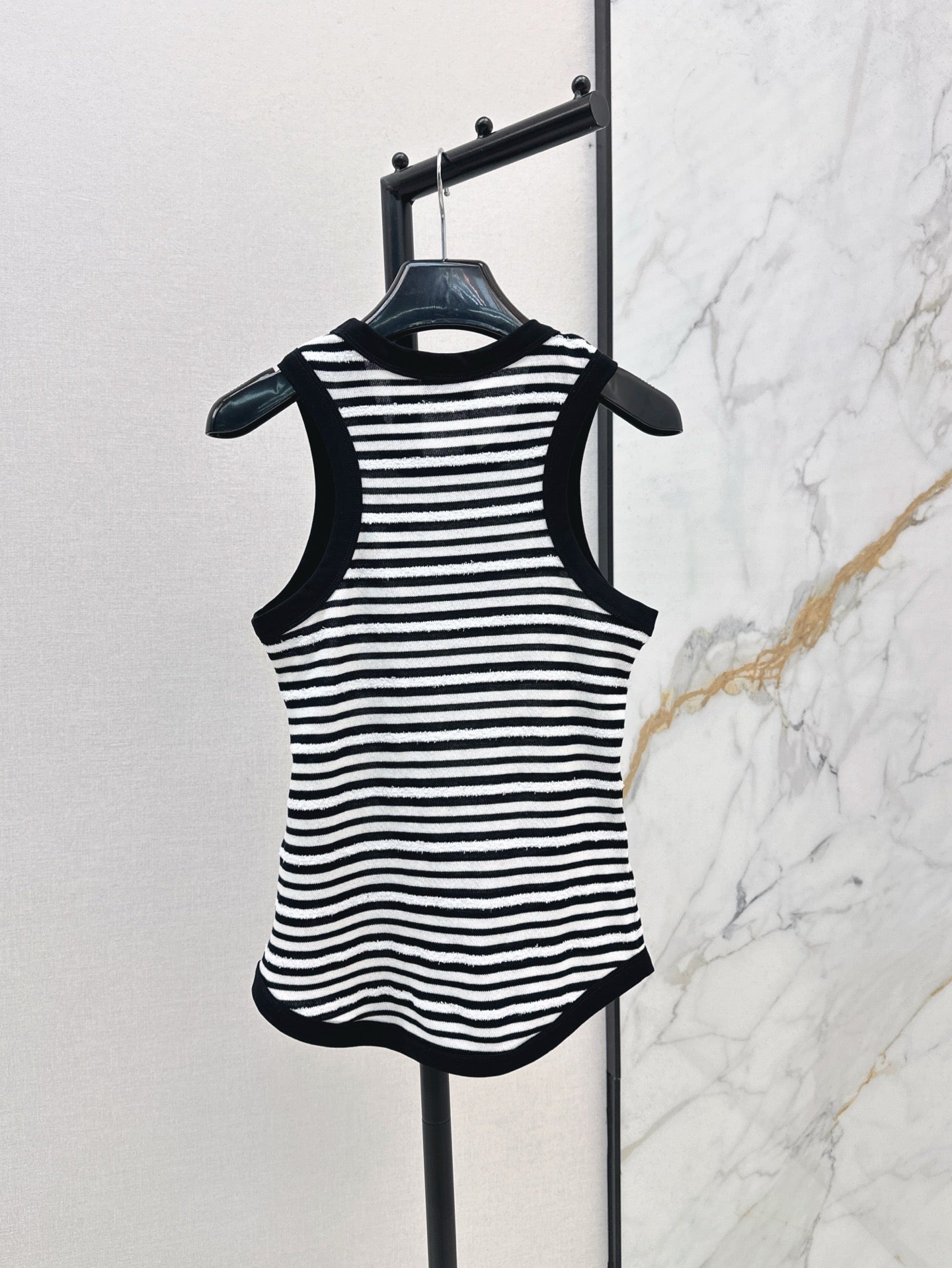 YS* 25ss embroidered striped vest